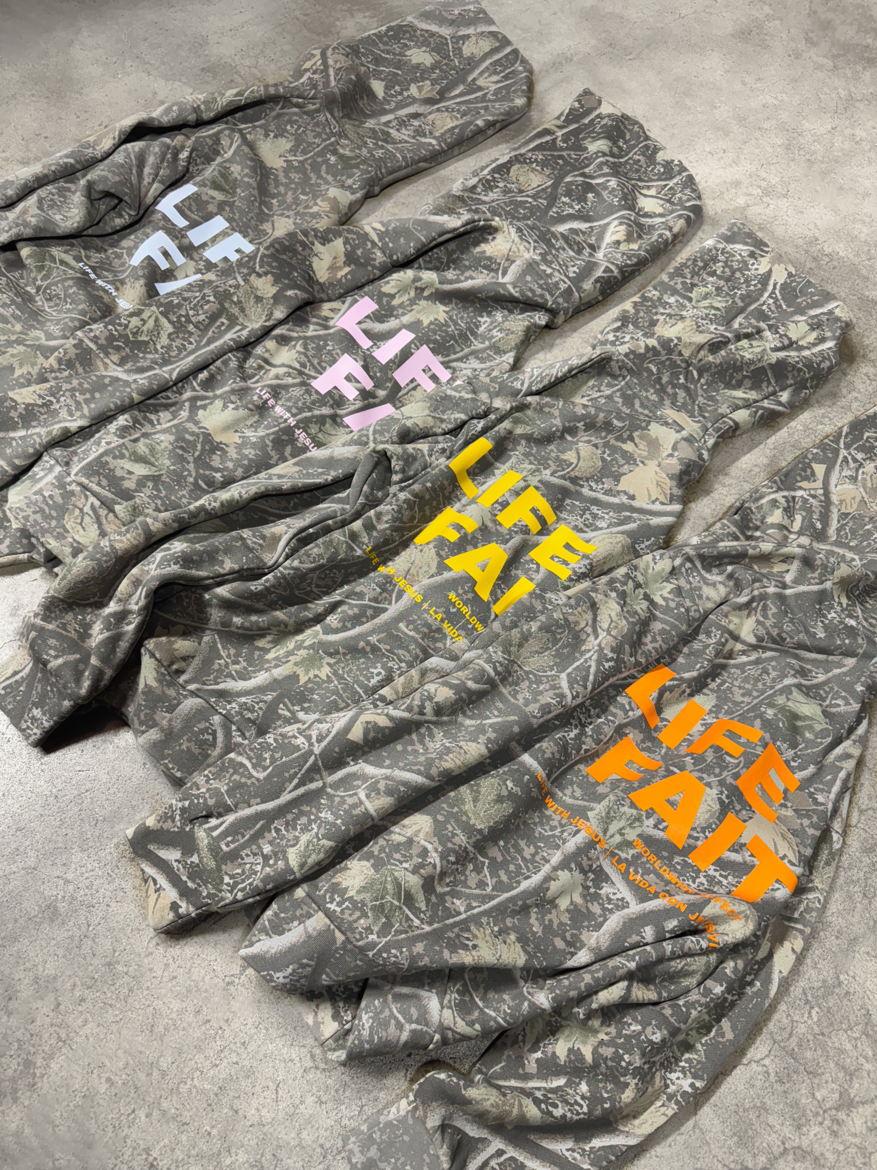 WORLDWIDE EFFECT OVERSIZE HOODIE CAMO - ORANGE