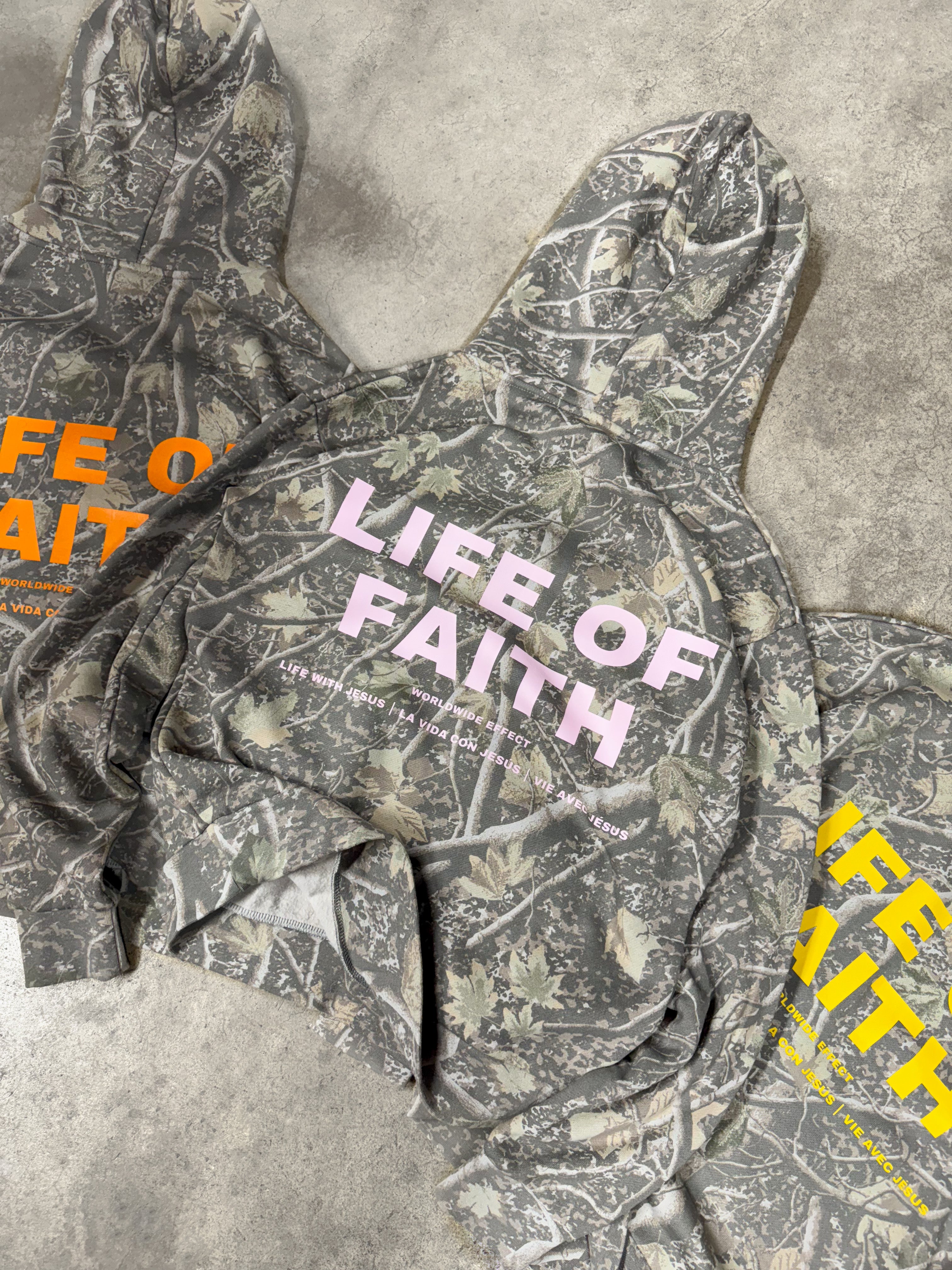 WORLDWIDE EFFECT OVERSIZE HOODIE CAMO - BLOSSOM