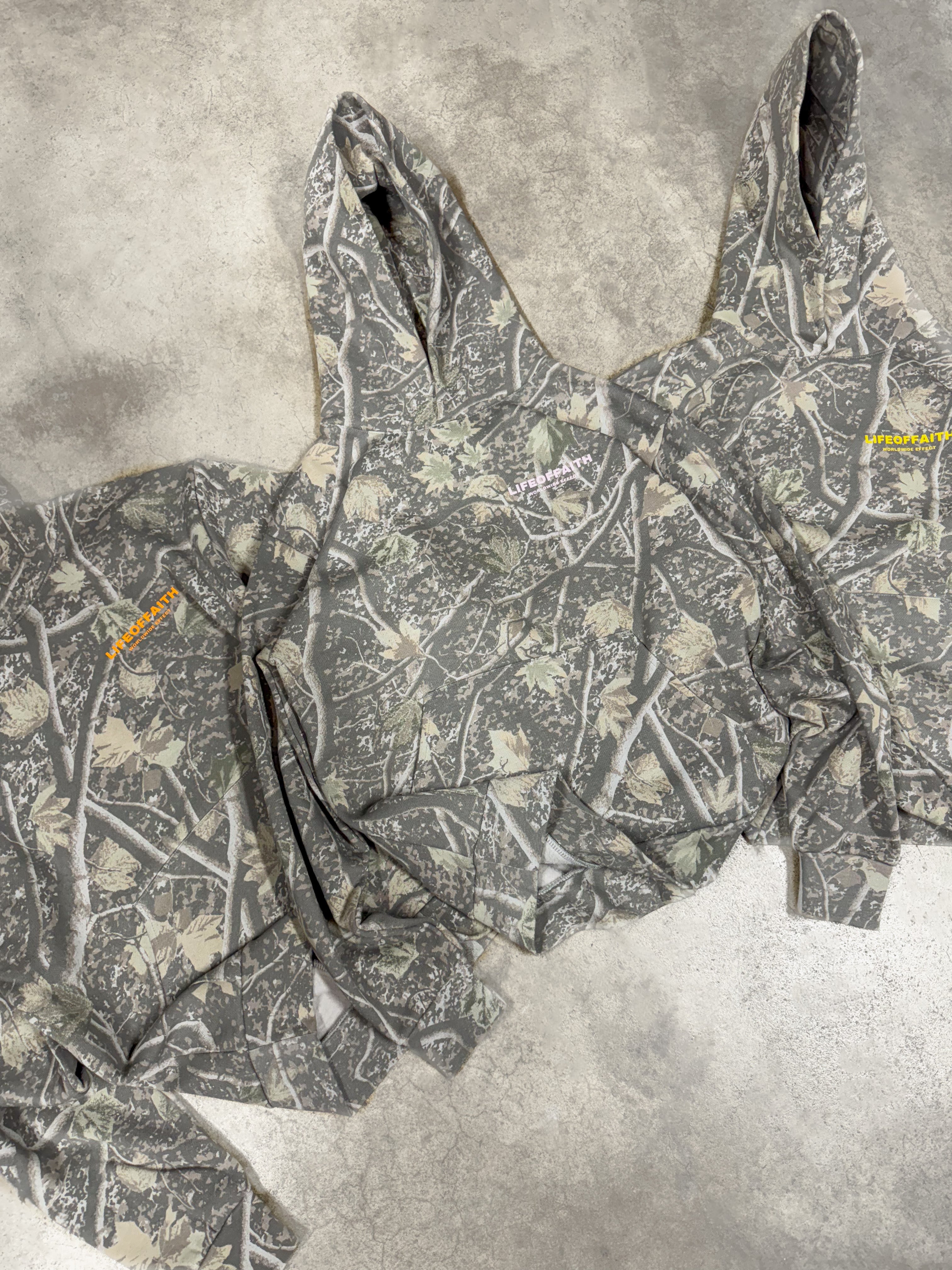 WORLDWIDE EFFECT OVERSIZE HOODIE CAMO - ORANGE