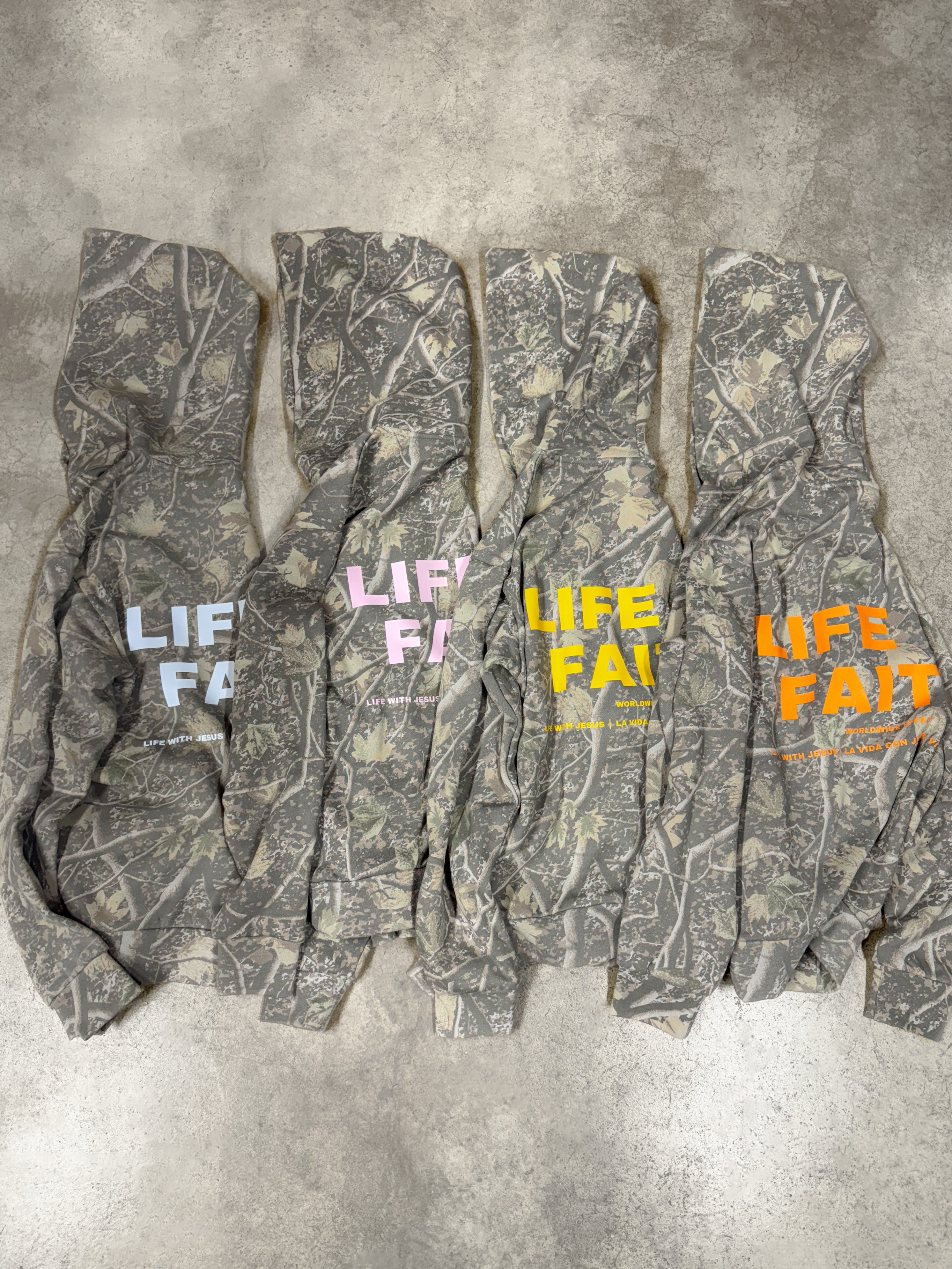 WORLDWIDE EFFECT OVERSIZE HOODIE CAMO - YELLOW