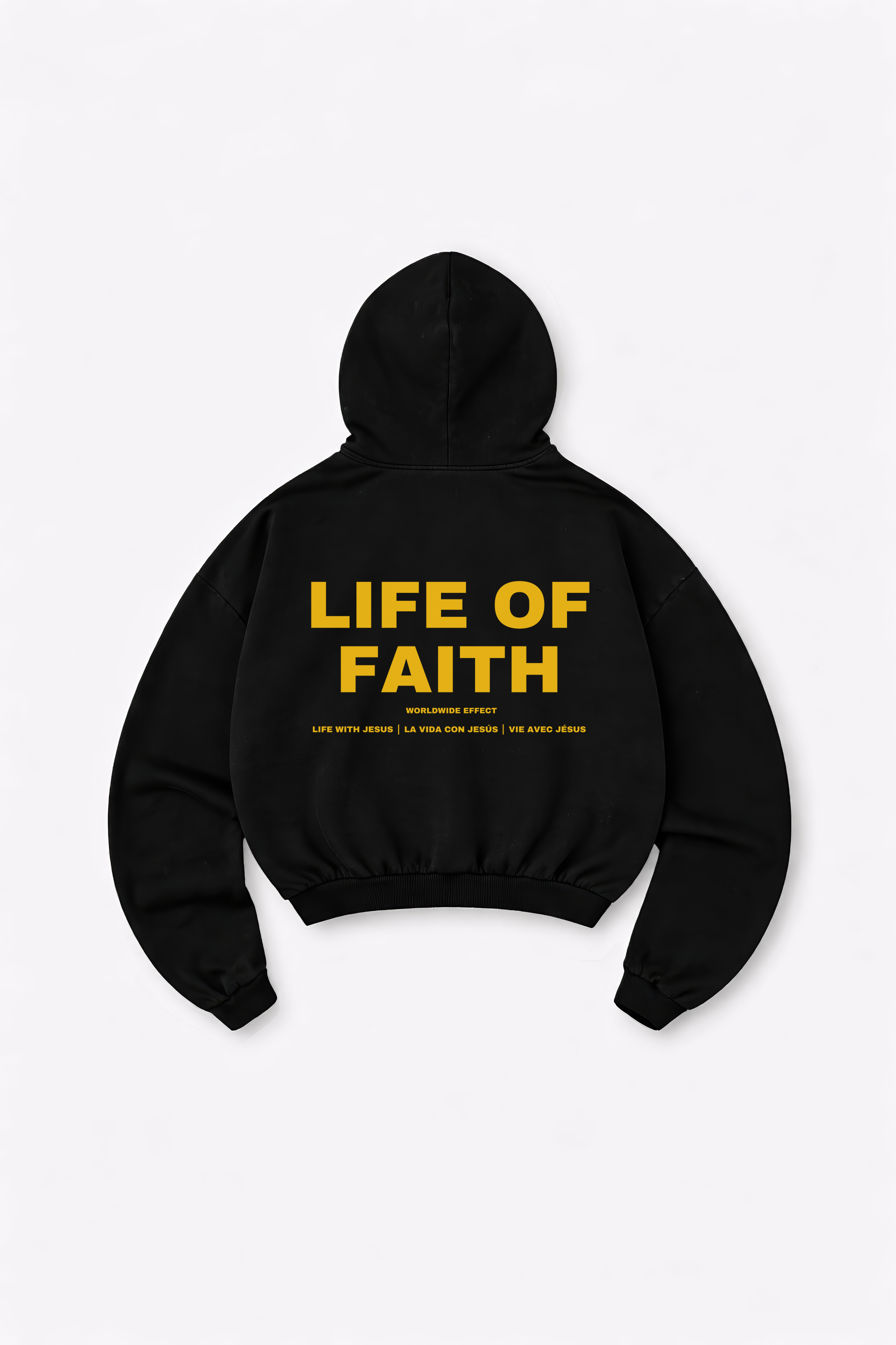 WORLDWIDE EFFECT OVERSIZE HOODIE - YELLOW