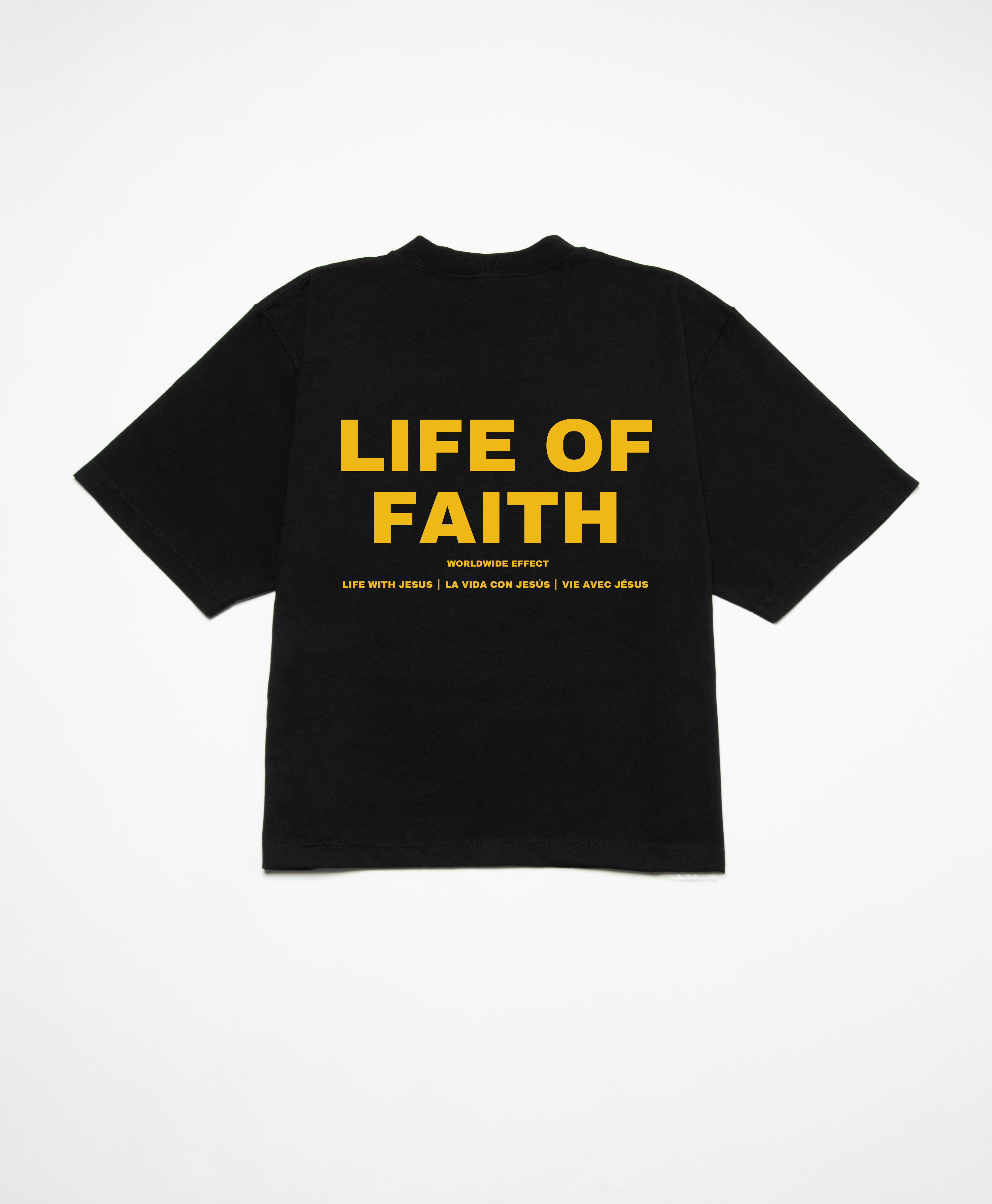 WORLDWIDE EFFECT BOXY TEE - YELLOW