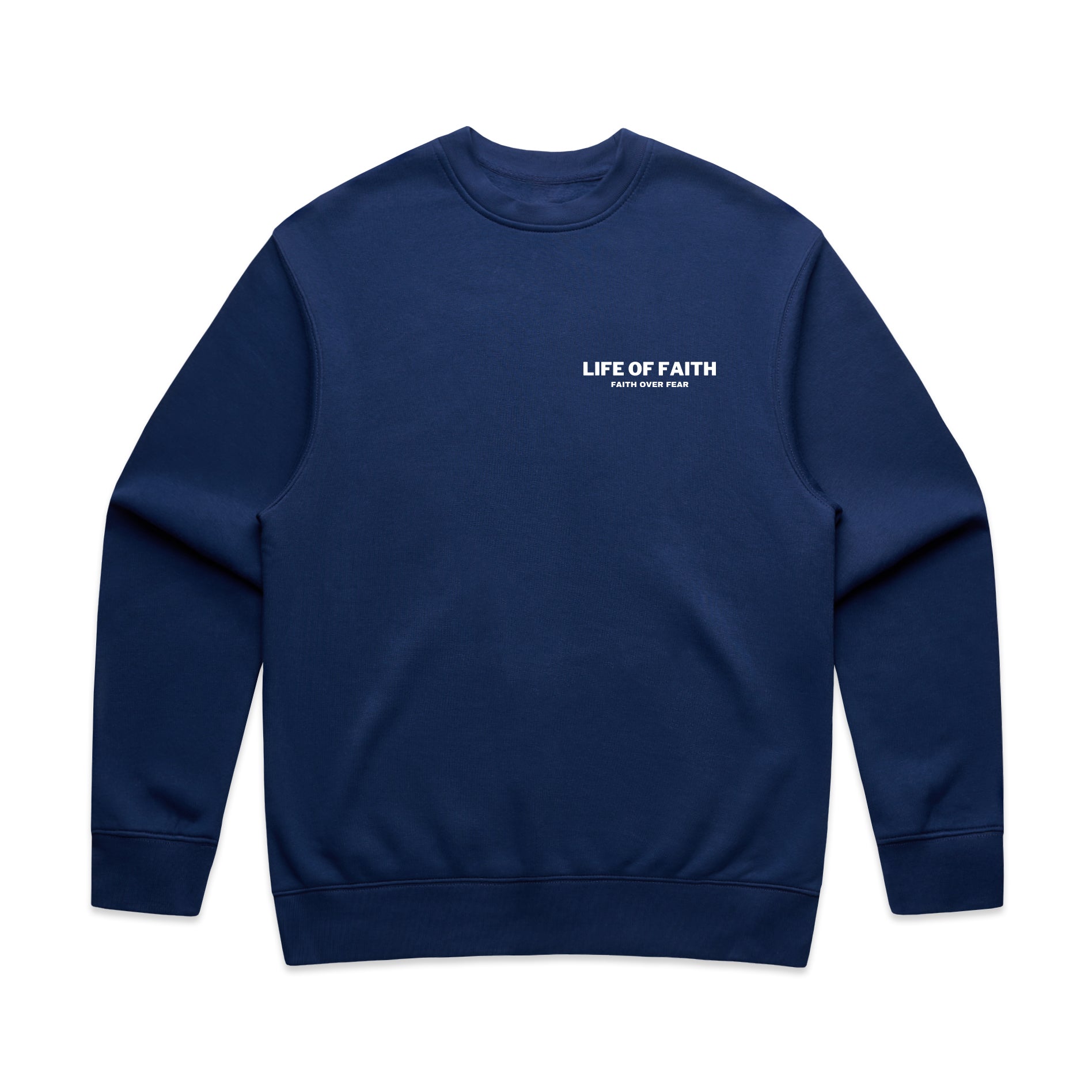 FAITH OVER FEAR RELAXED CREWNECK - WHITE
