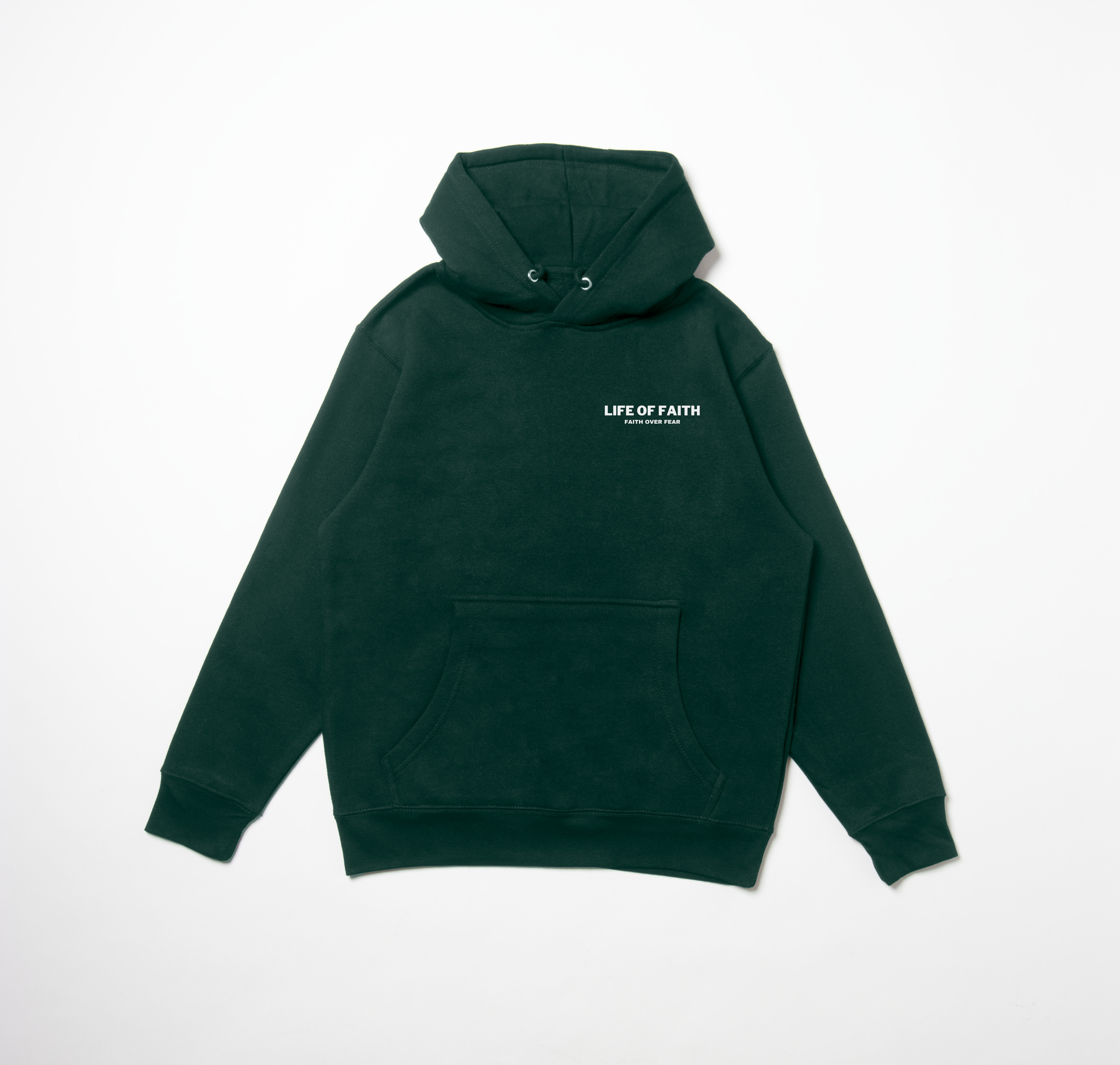 FAITH OVER FEAR STAPLE UNISEX HOODIE V2 - WHITE