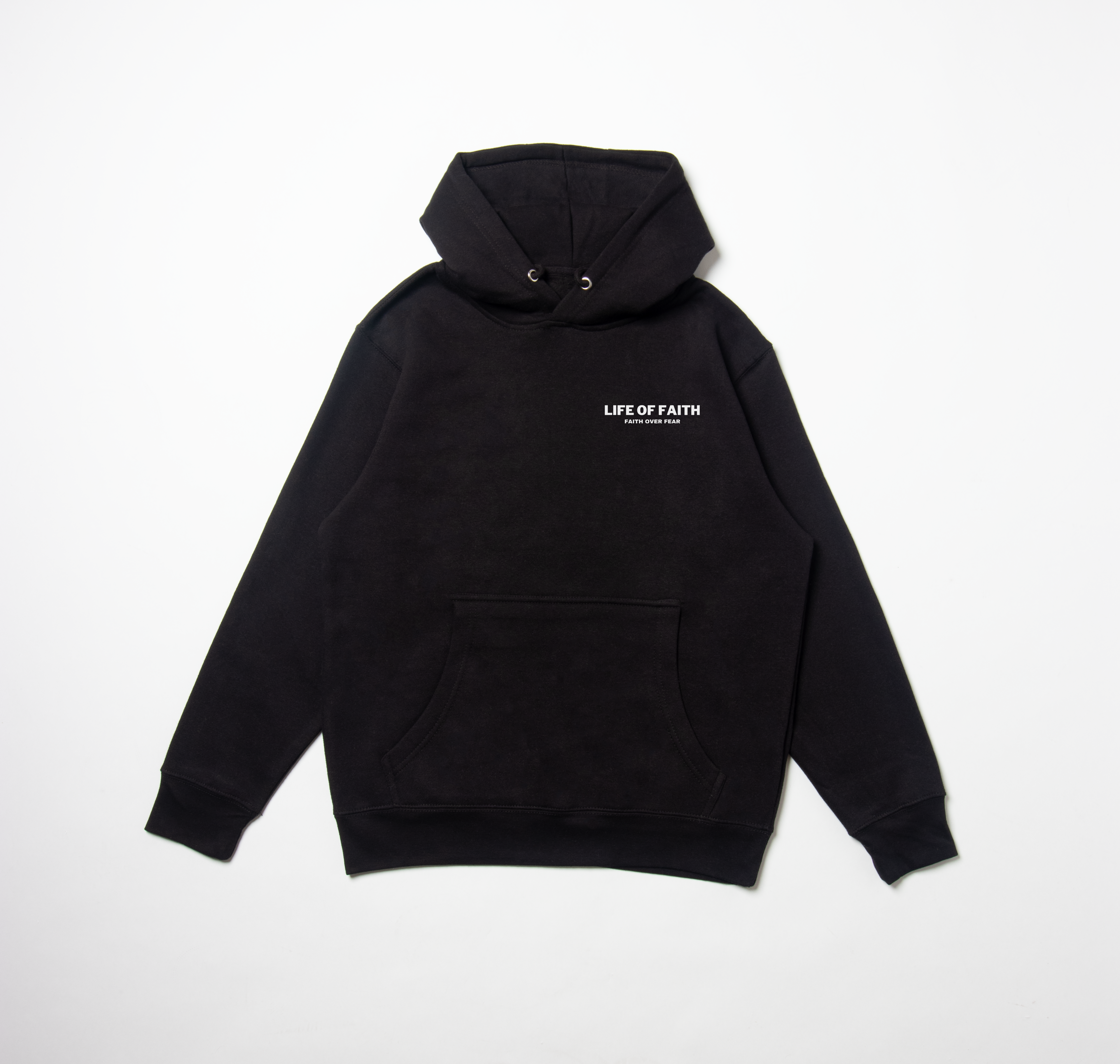 FAITH OVER FEAR STAPLE UNISEX HOODIE V2 - WHITE