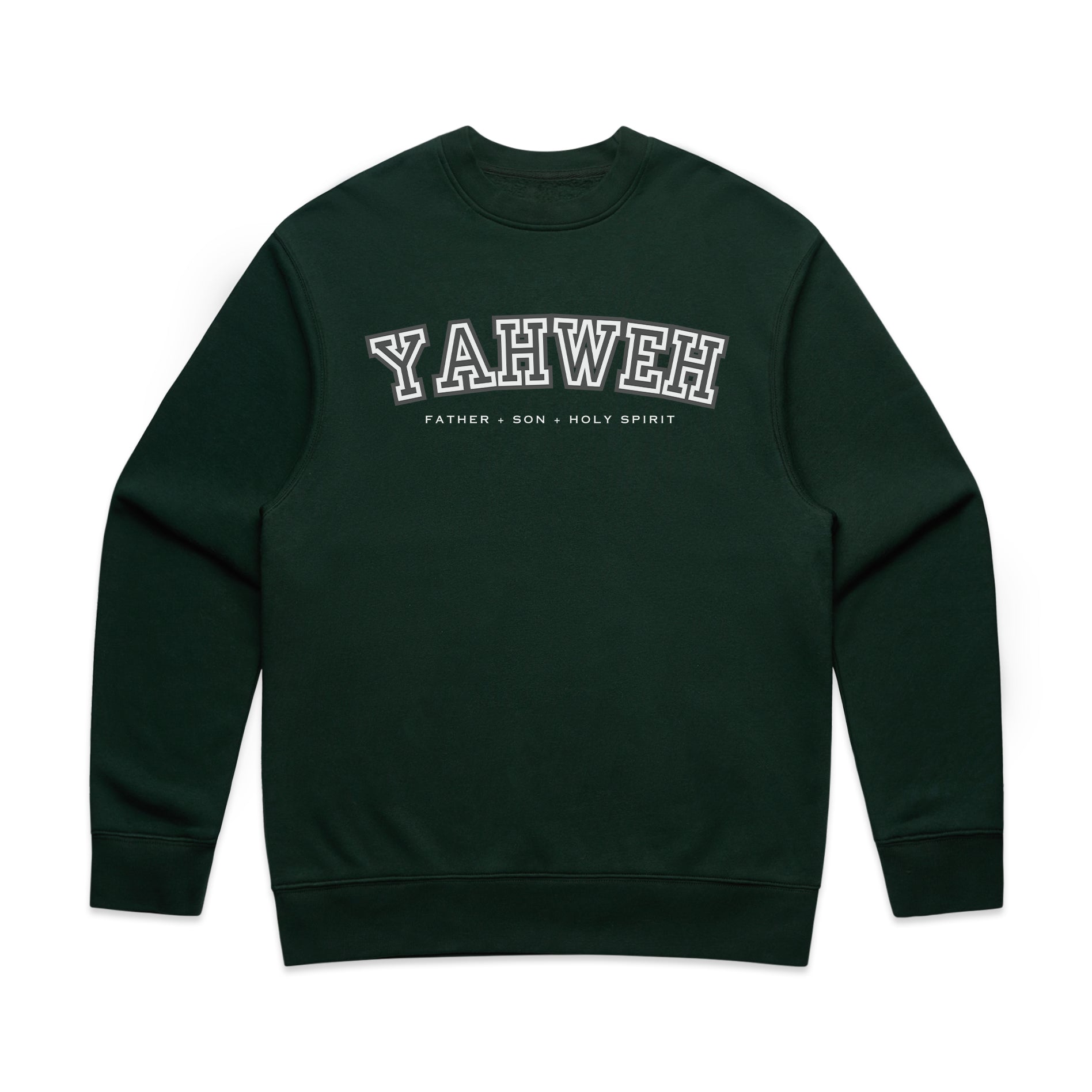 "YAHWEH" UNIVERSITY RELAXED CREWNECK - GREY