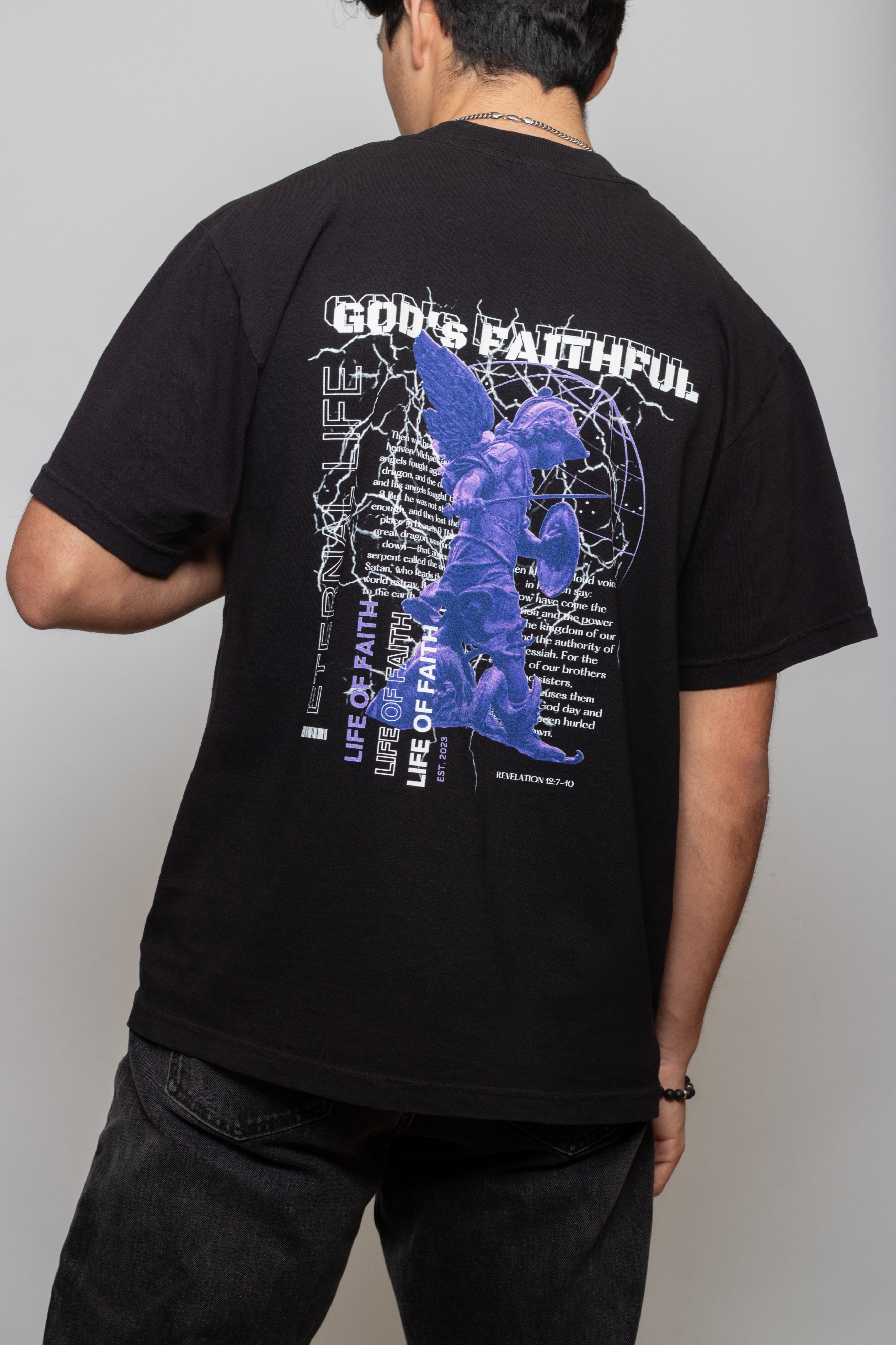 GOD'S FAITHFUL OVERSIZE TEE (GRAPE)