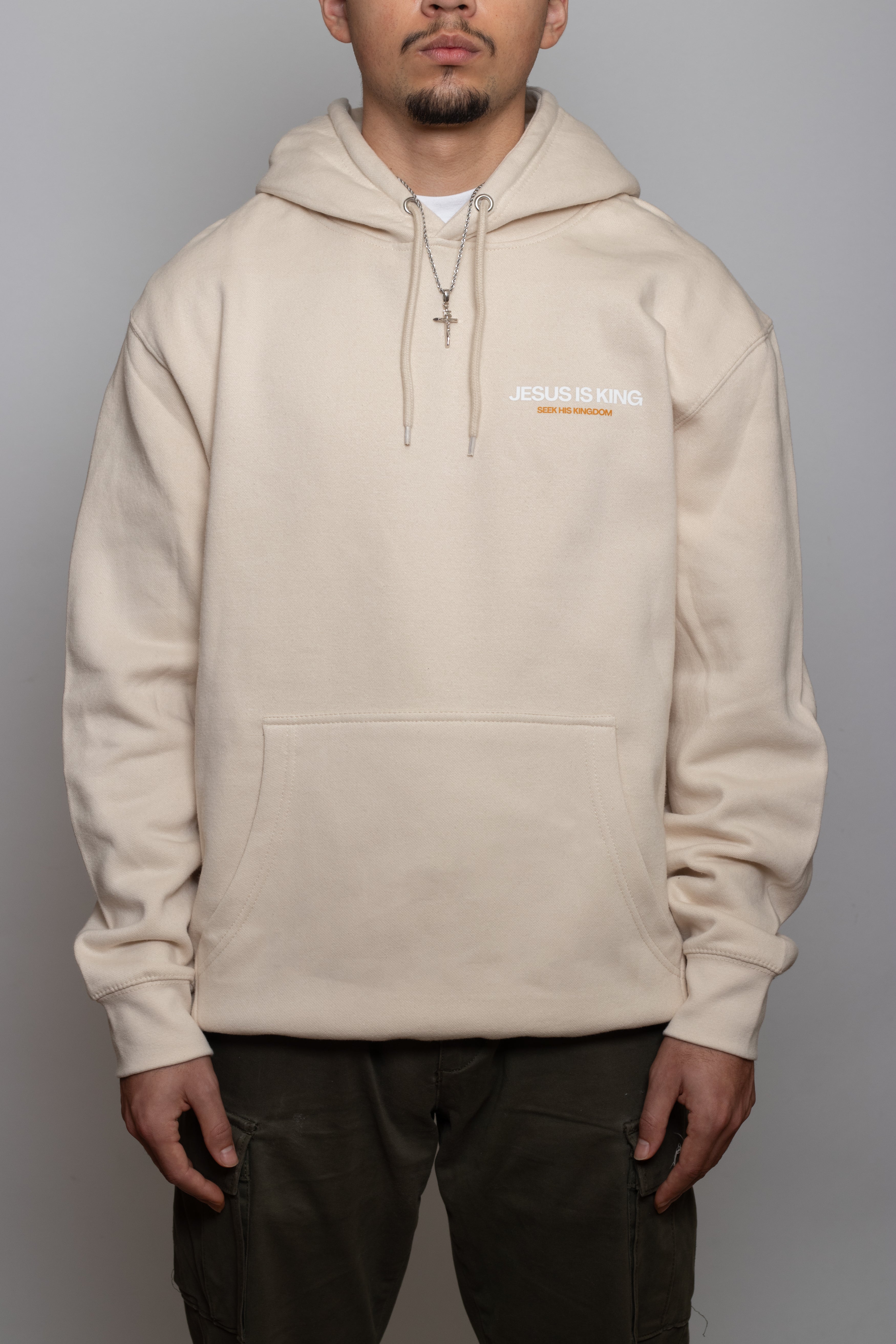 JESUS IS KING STAPLE UNISEX HOODIE V2 - YELLOW