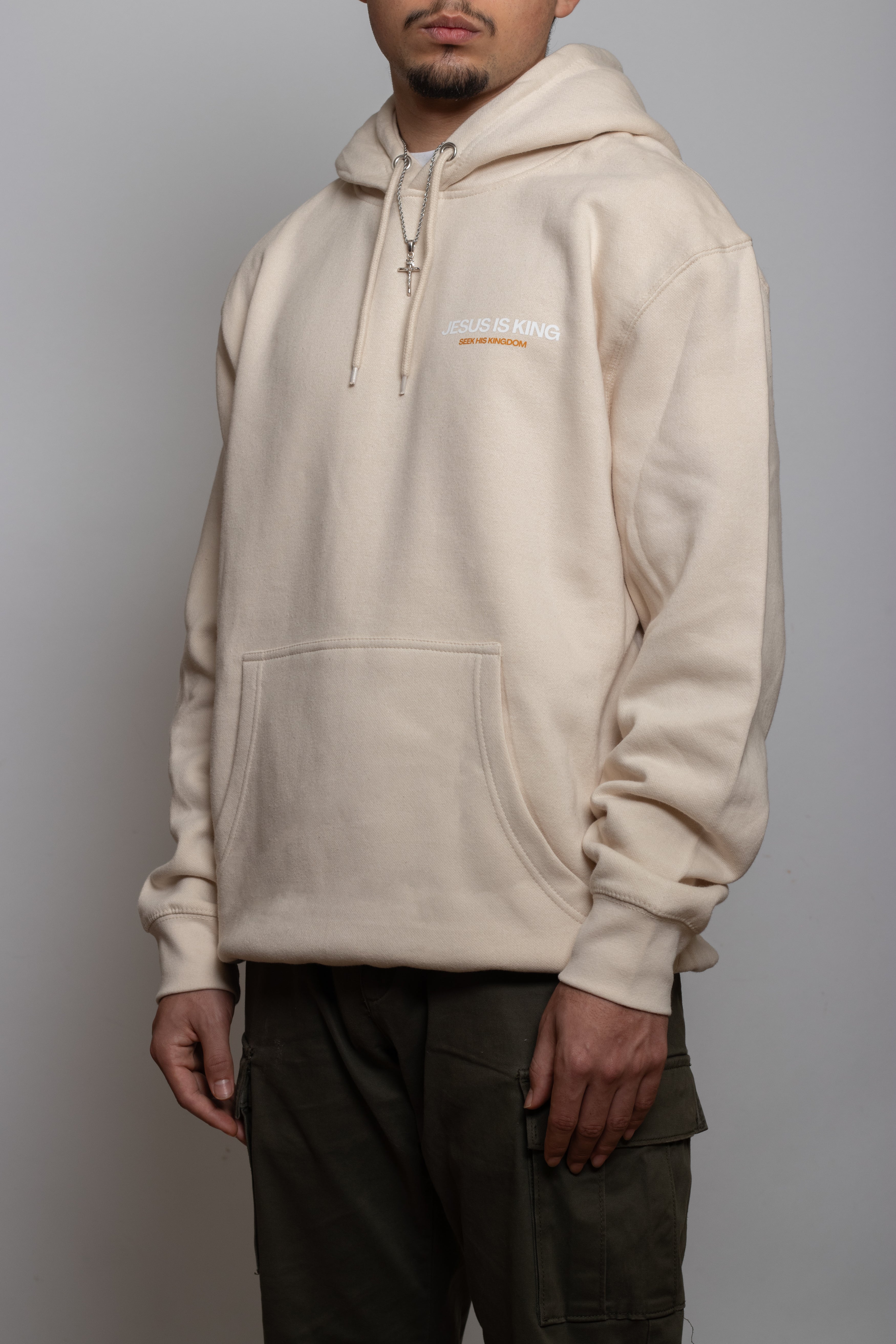 JESUS IS KING STAPLE UNISEX HOODIE V2 - YELLOW