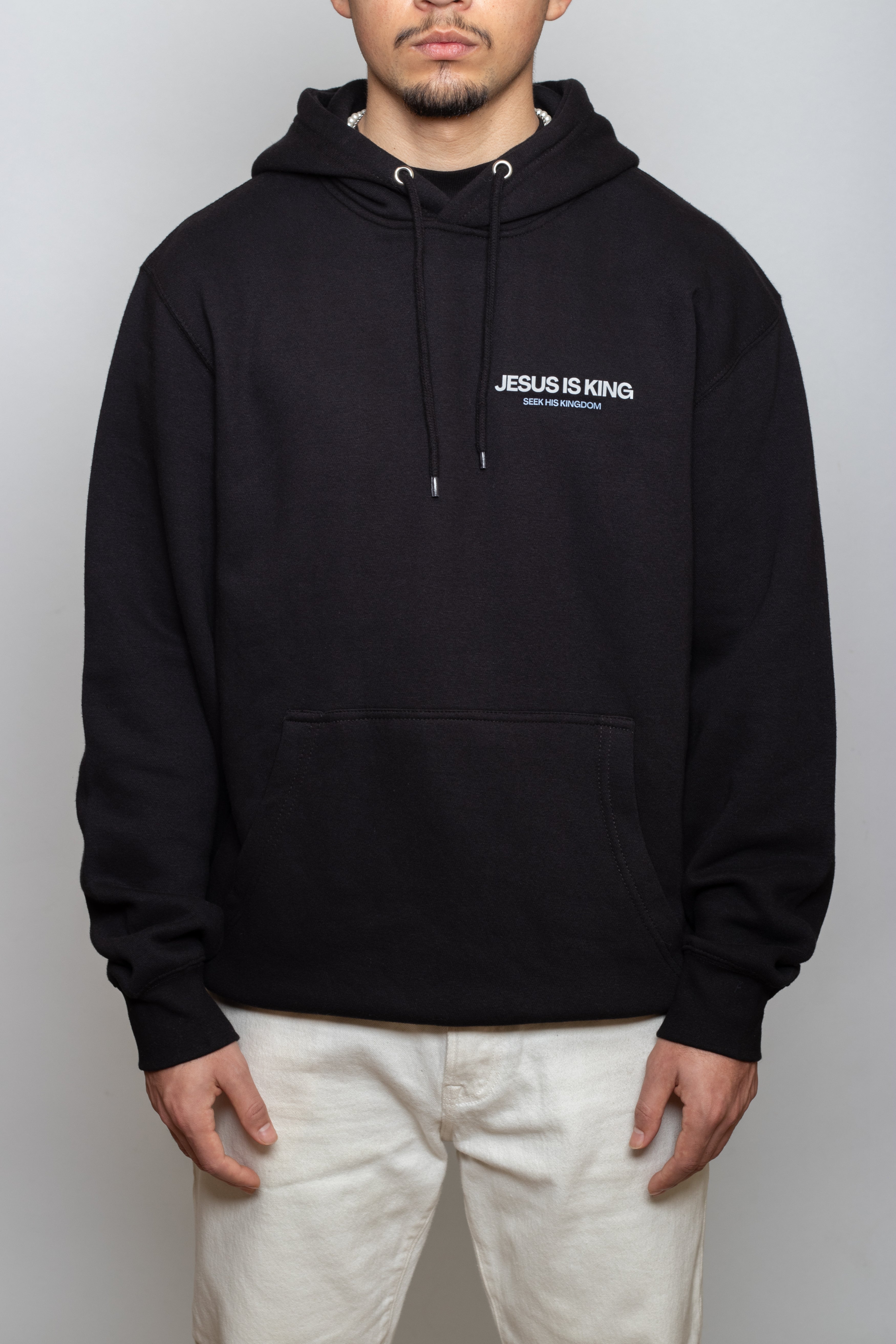 JESUS IS KING STAPLE UNISEX HOODIE V2 - BLUE
