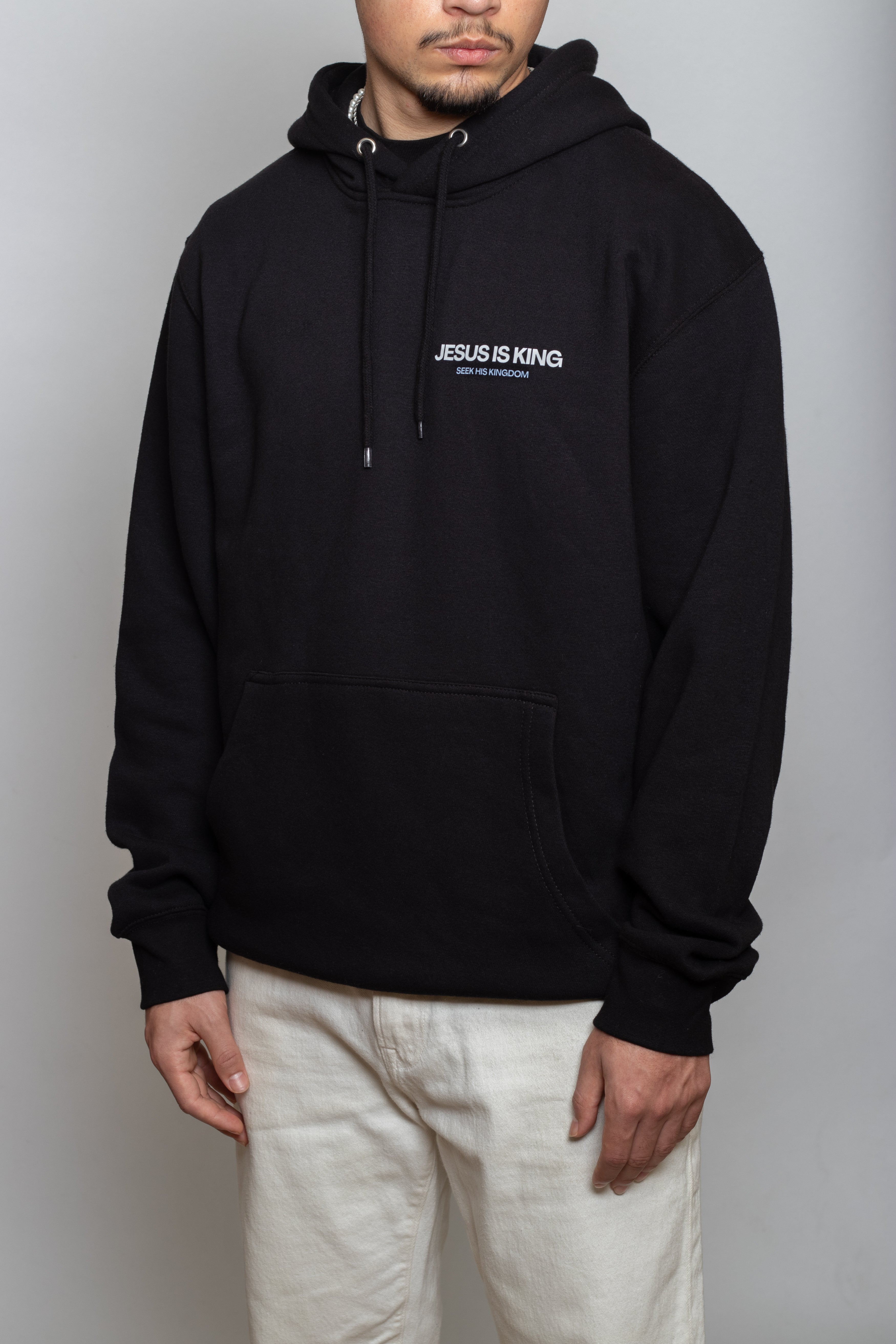 JESUS IS KING STAPLE UNISEX HOODIE V2 - BLUE