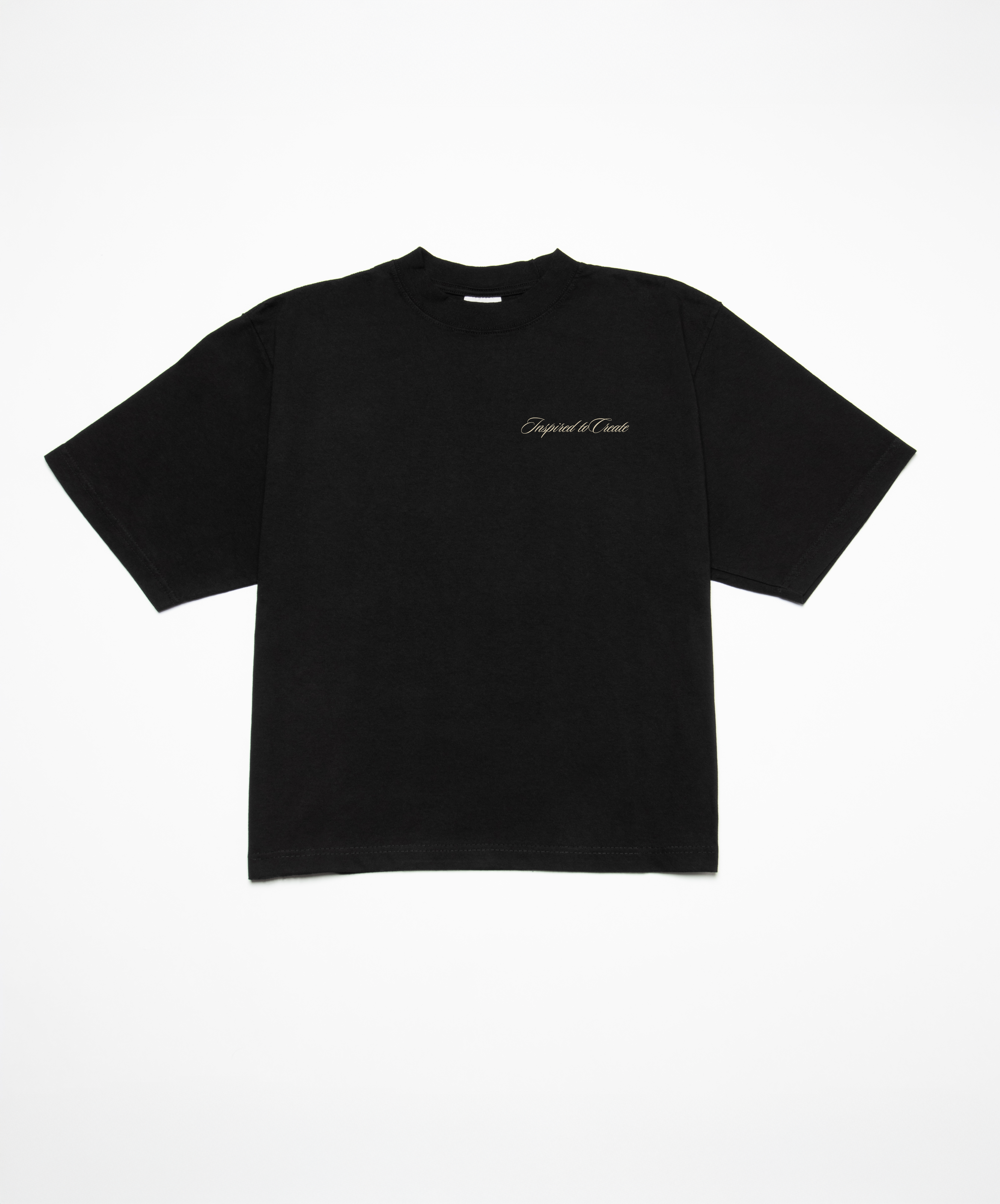 INSPIRED TO CREATE CROPPED BOXY TEE - CREME
