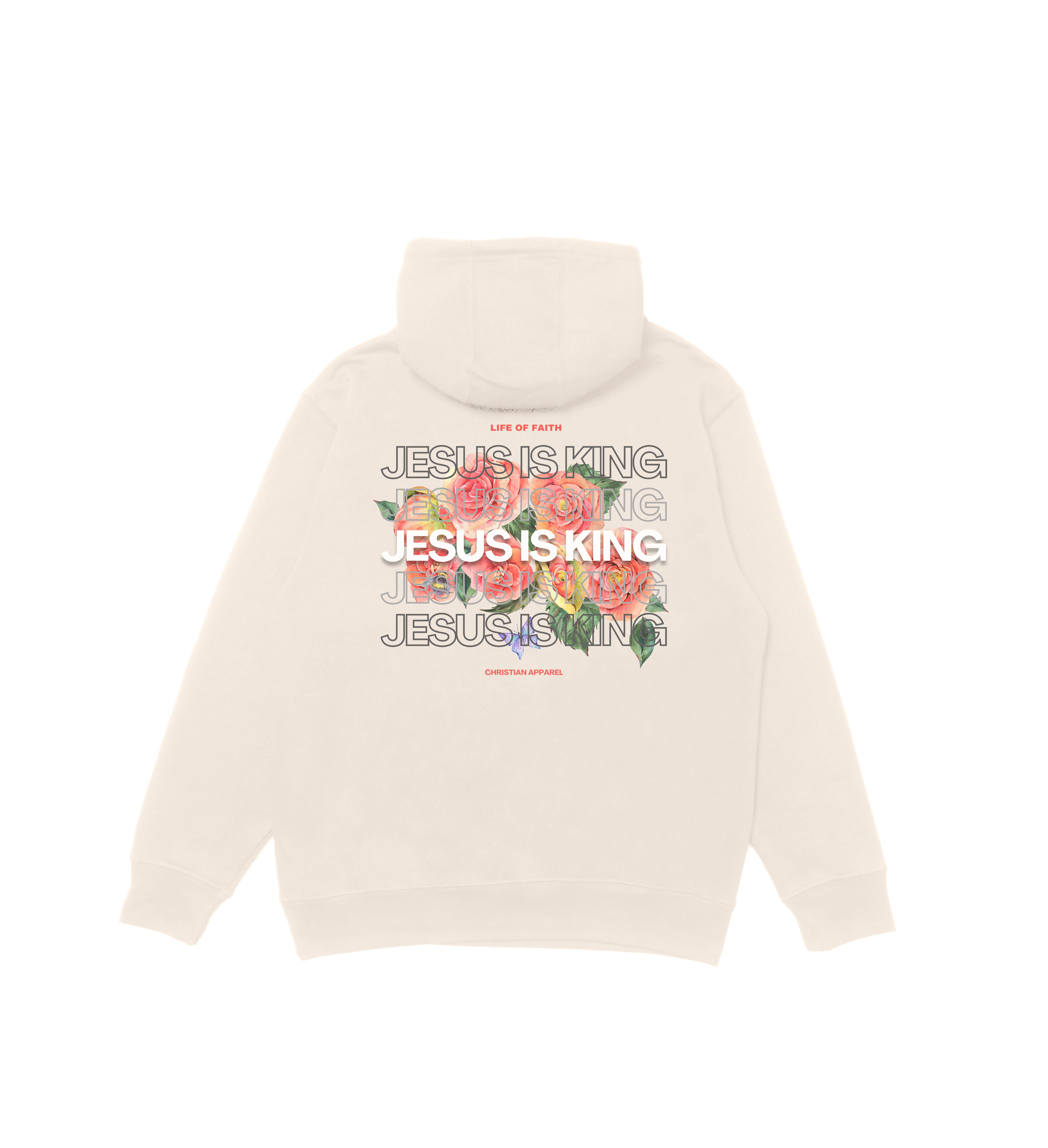 JESUS IS KING STAPLE UNISEX HOODIE V2 - PINK