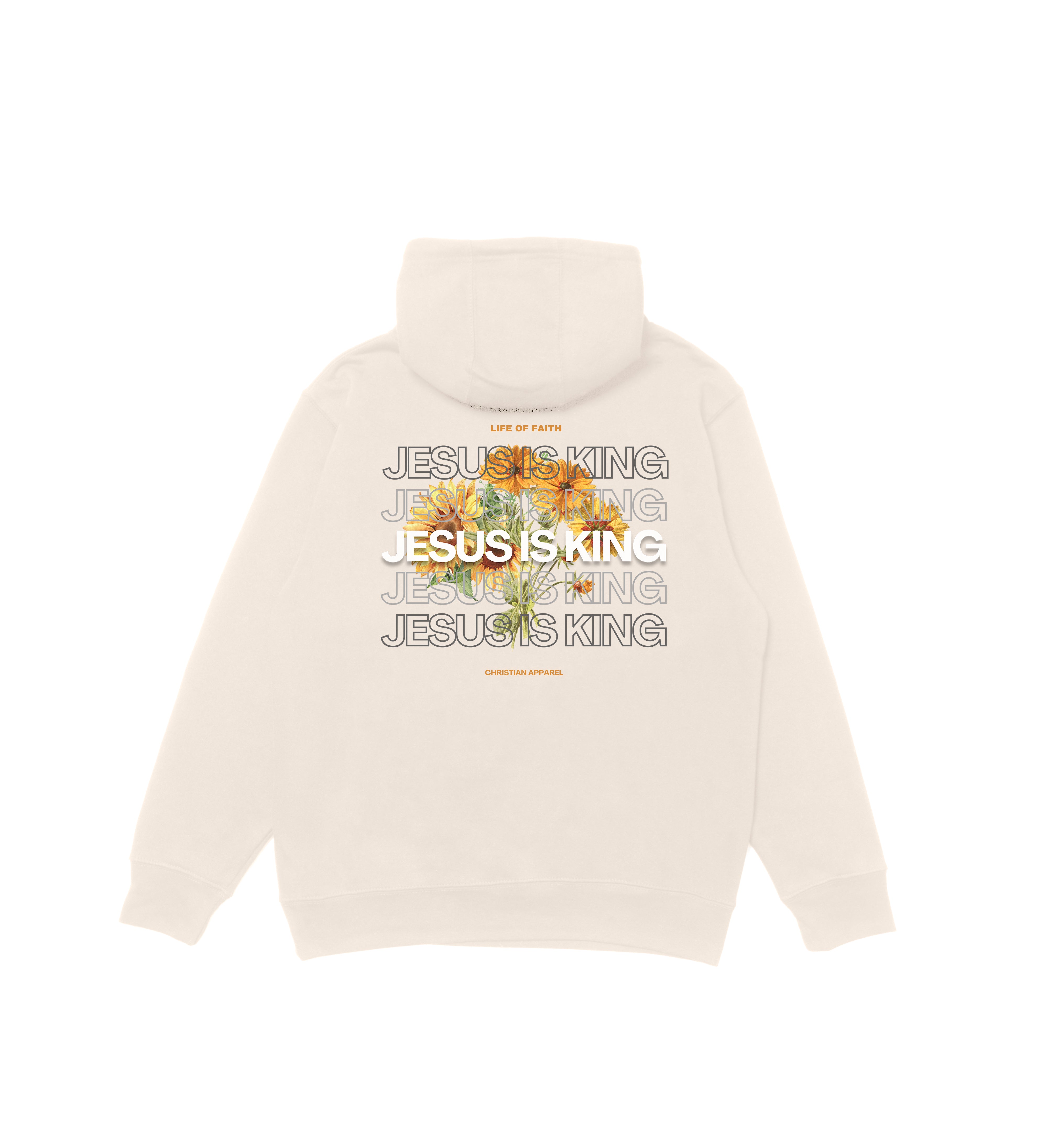JESUS IS KING STAPLE UNISEX HOODIE V2 - YELLOW