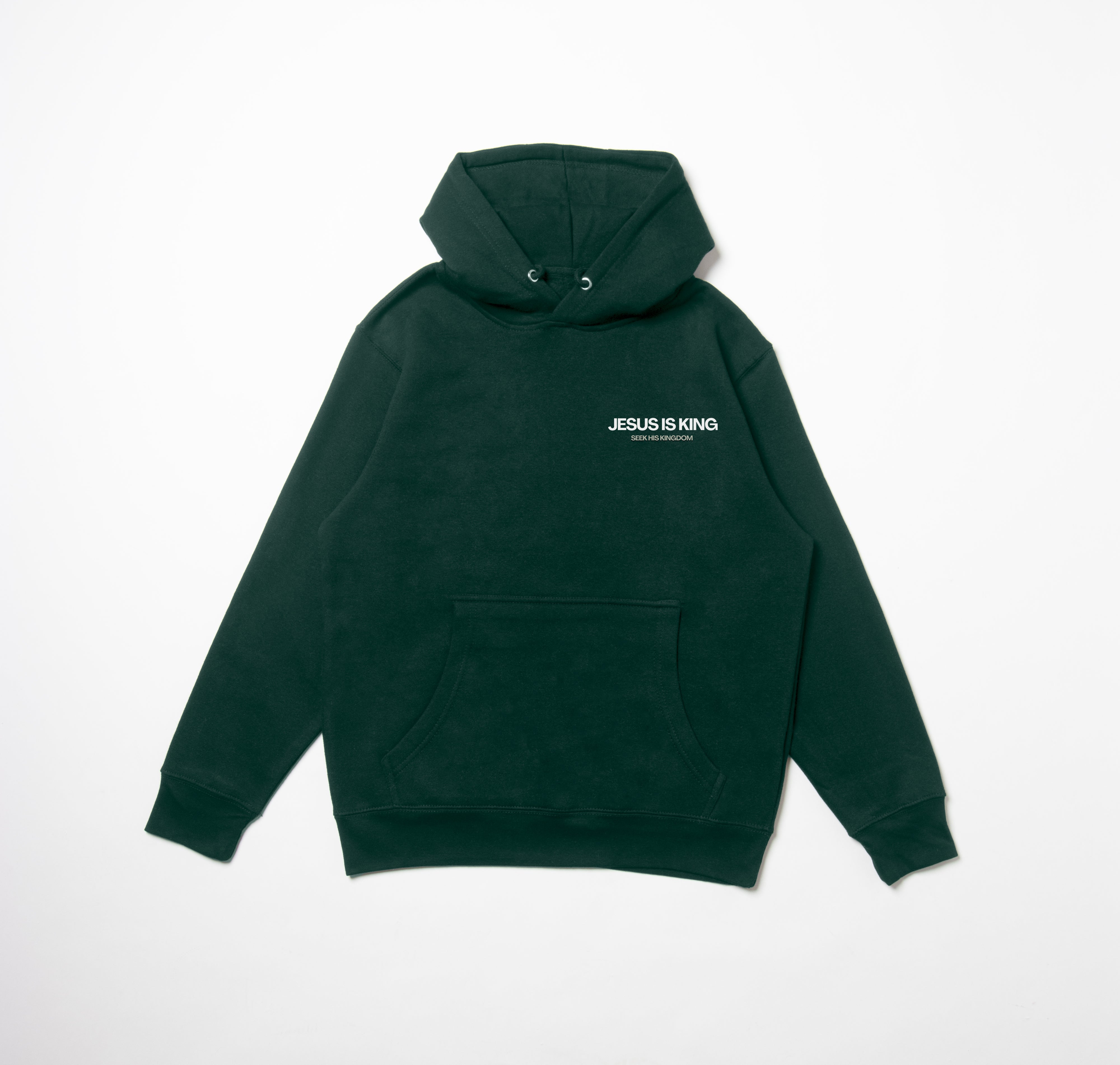 JESUS IS KING STAPLE UNISEX HOODIE V2 - OLIVE