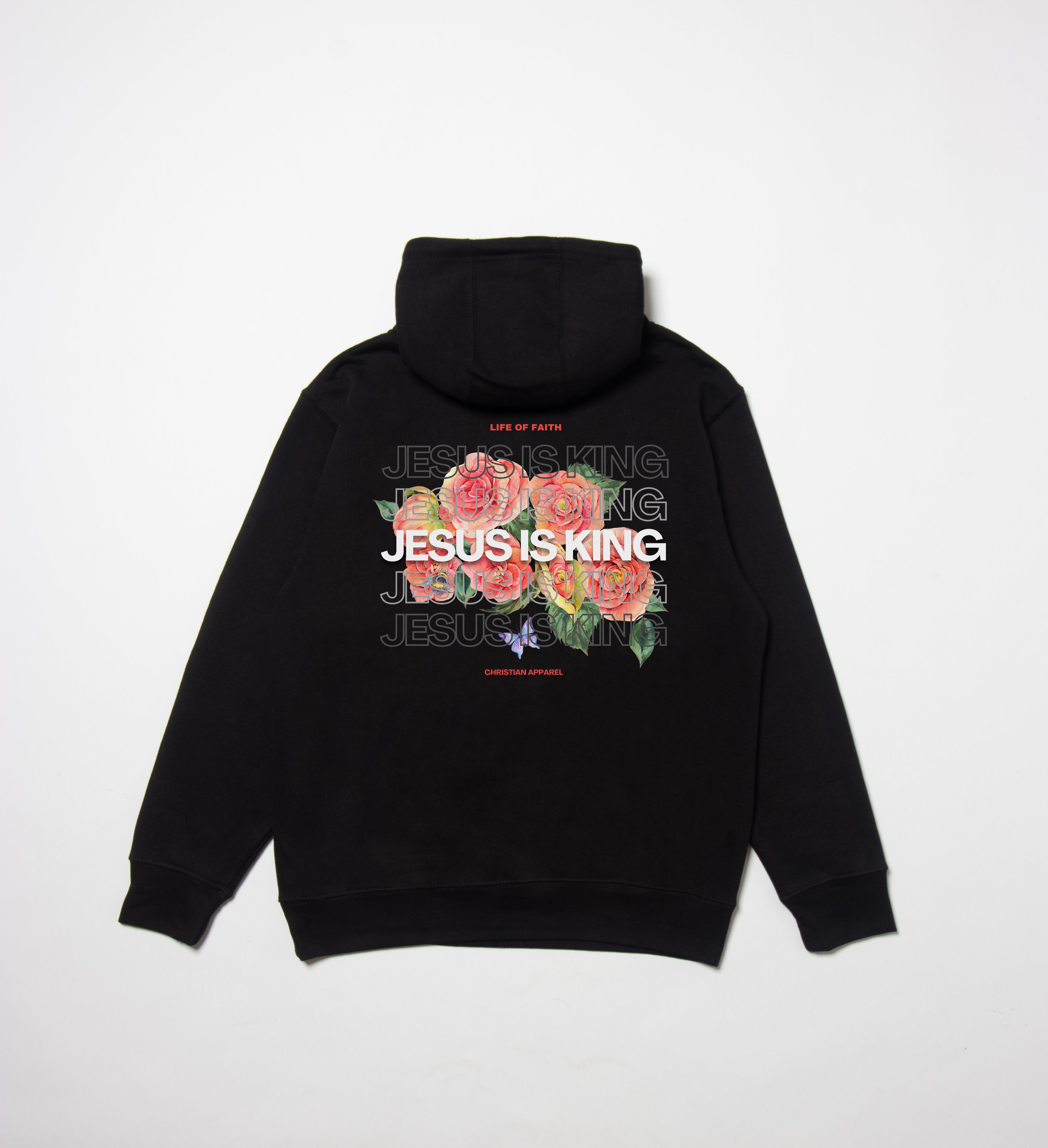 JESUS IS KING STAPLE UNISEX HOODIE V2 - PINK