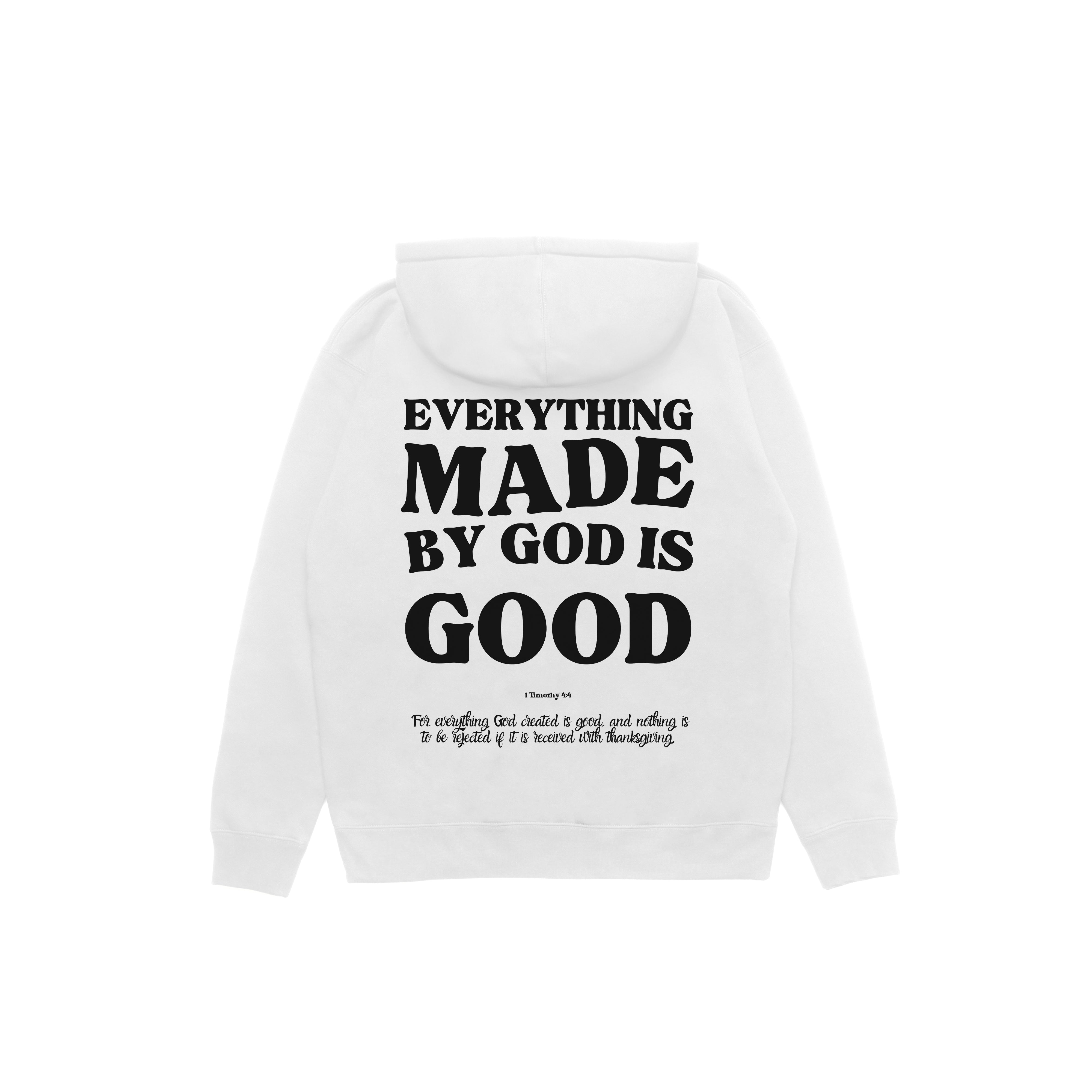 MADE BY GOD HEAVYWEIGHT UNISEX HOODIE - BLACK