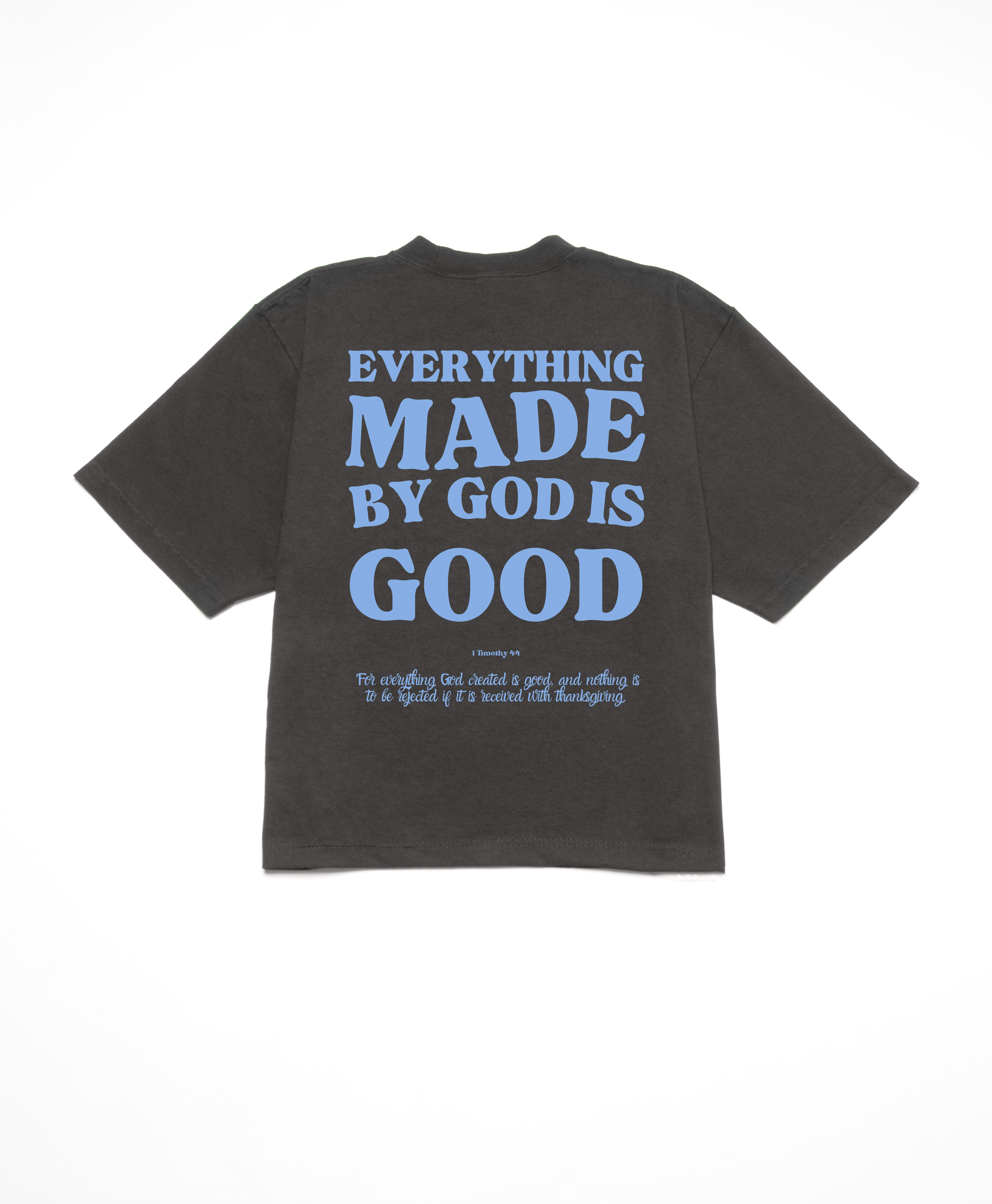 MADE BY GOD BOXY TEE (UNIVERSITY BLUE)