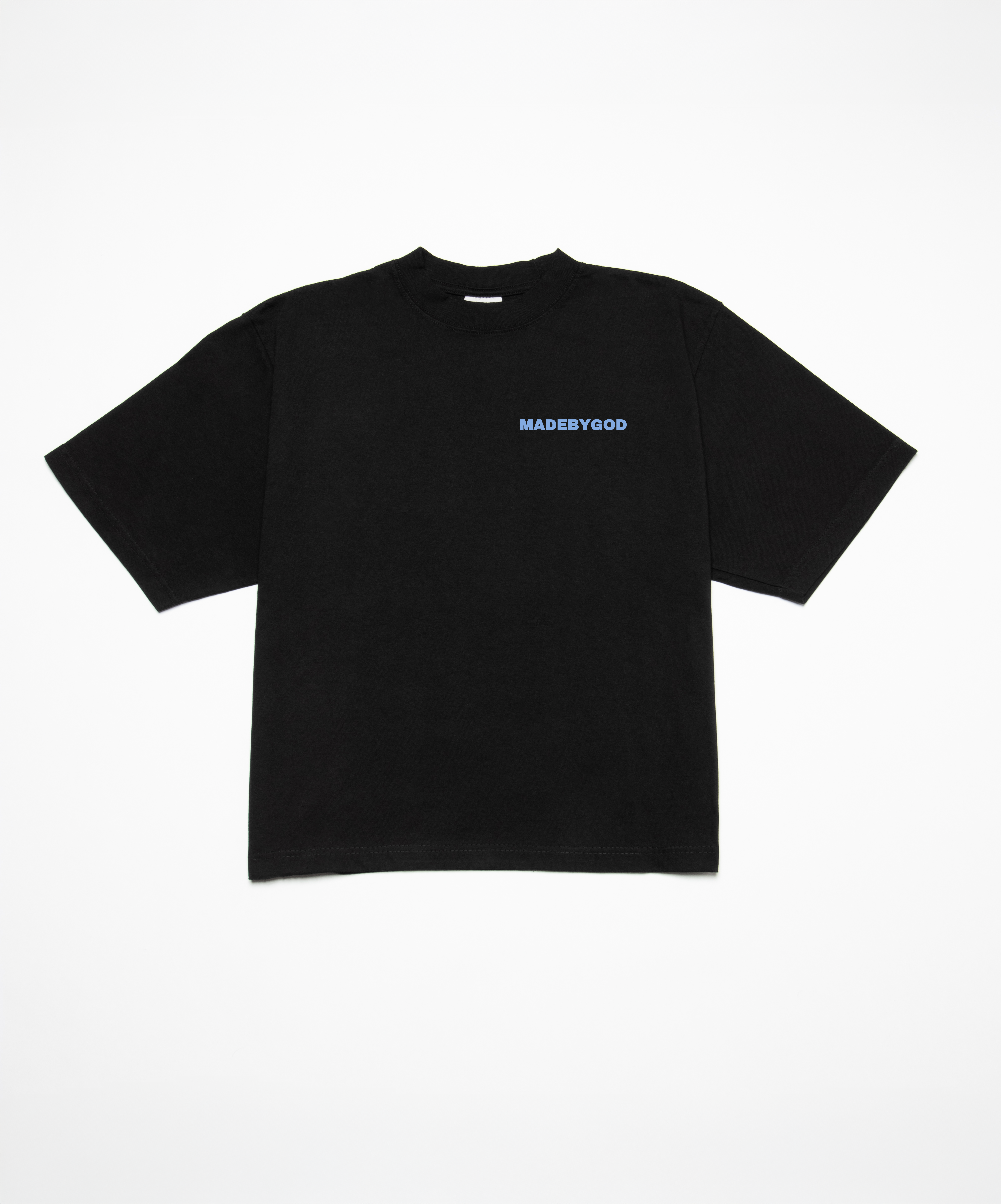 MADE BY GOD CROPPED BOXY TEE (UNIVERSITY BLUE)