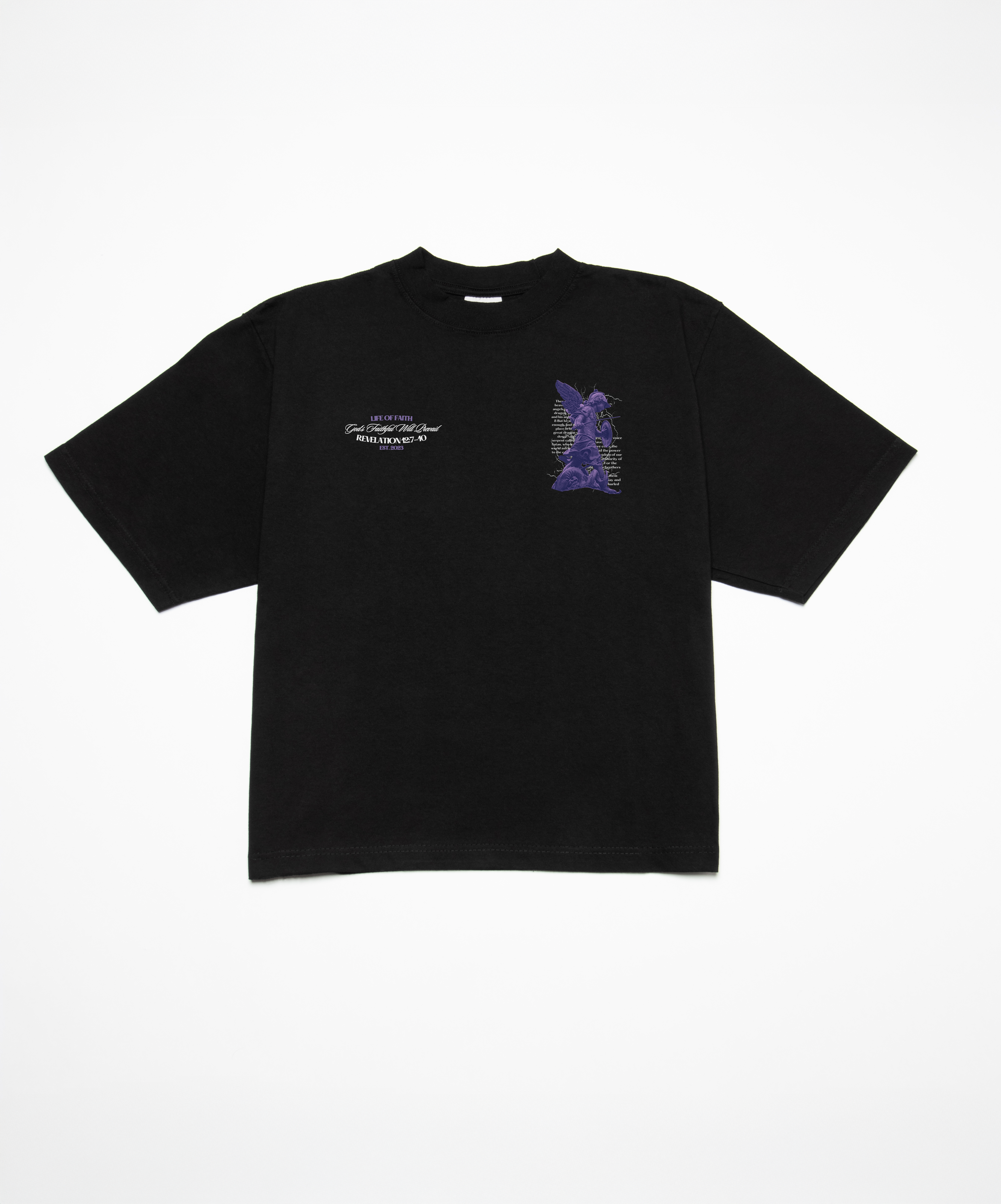 GOD'S FAITHFUL CROPPED BOXY TEE (GRAPE)