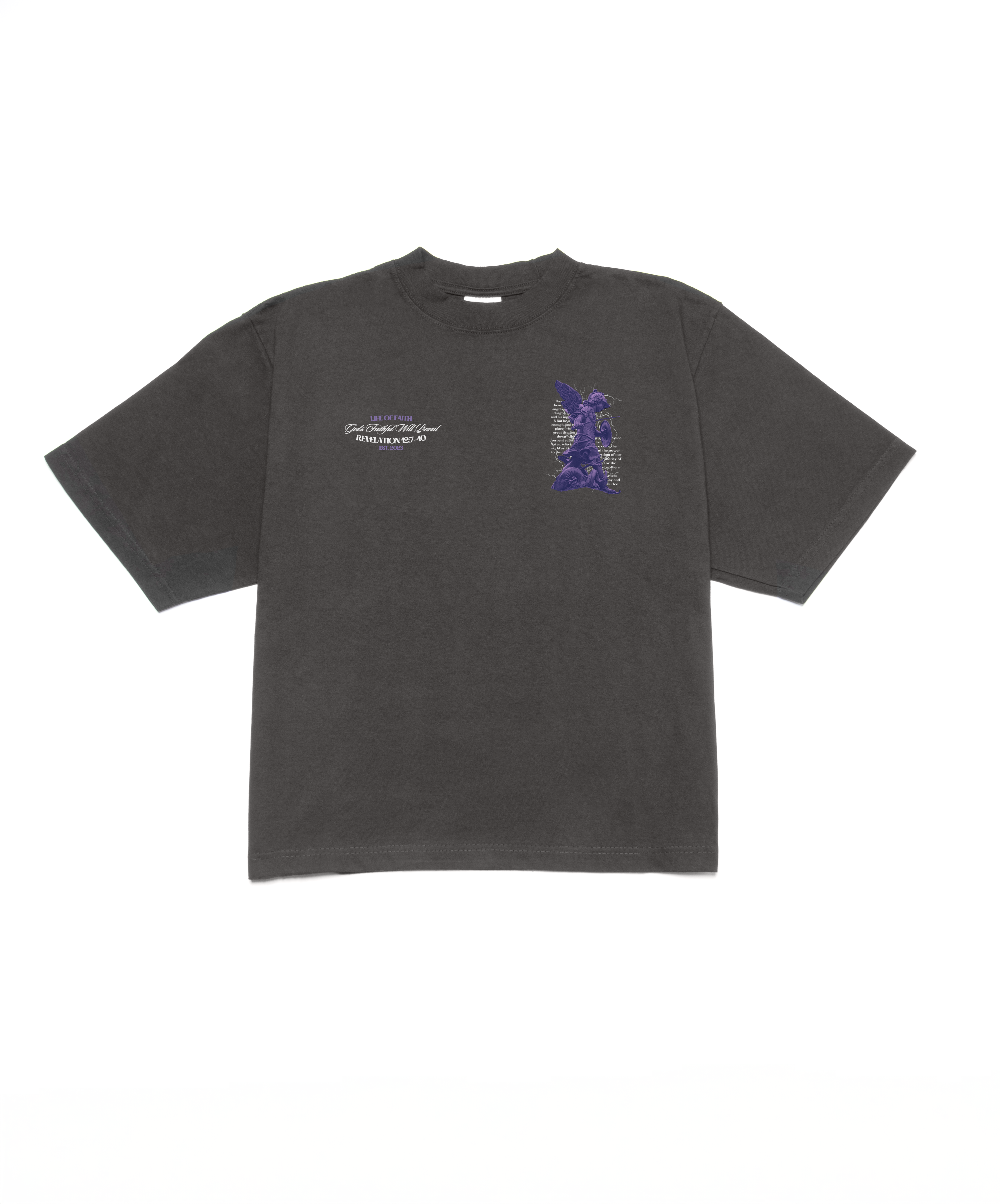GOD'S FAITHFUL CROPPED BOXY TEE (GRAPE)