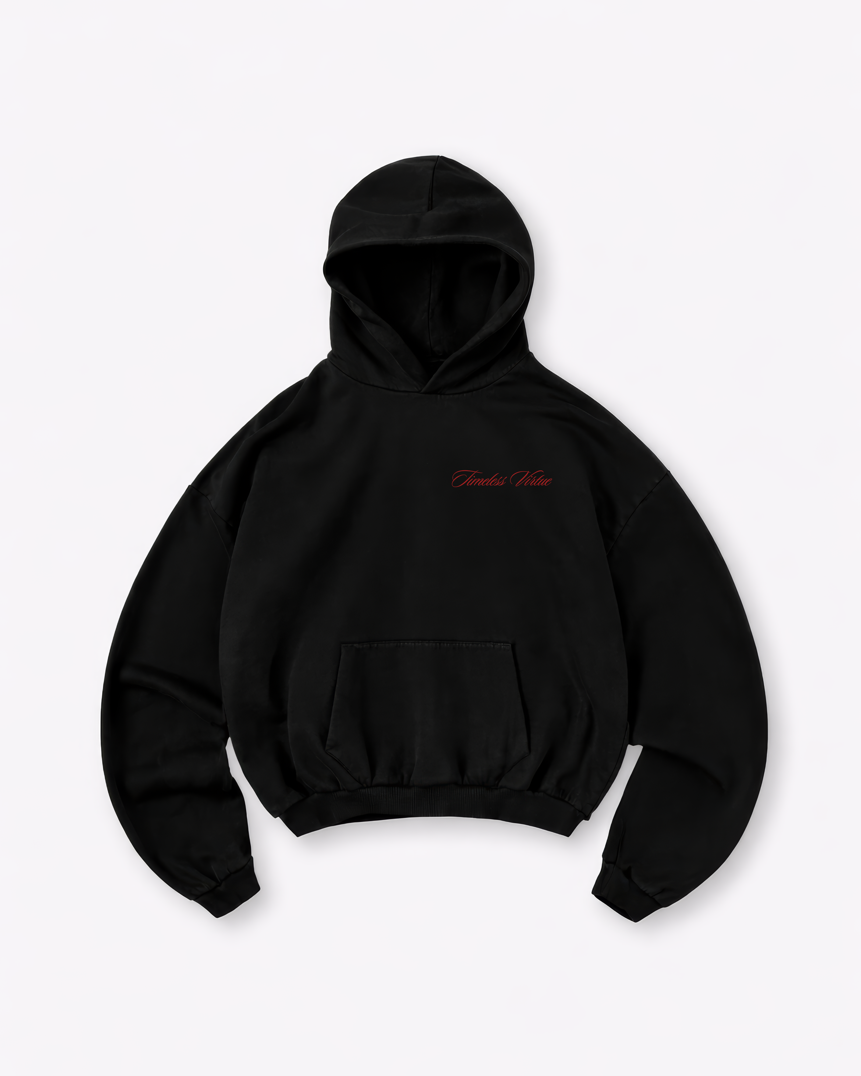 TIMELESS VIRTUE OVERSIZE HOODIE - RED