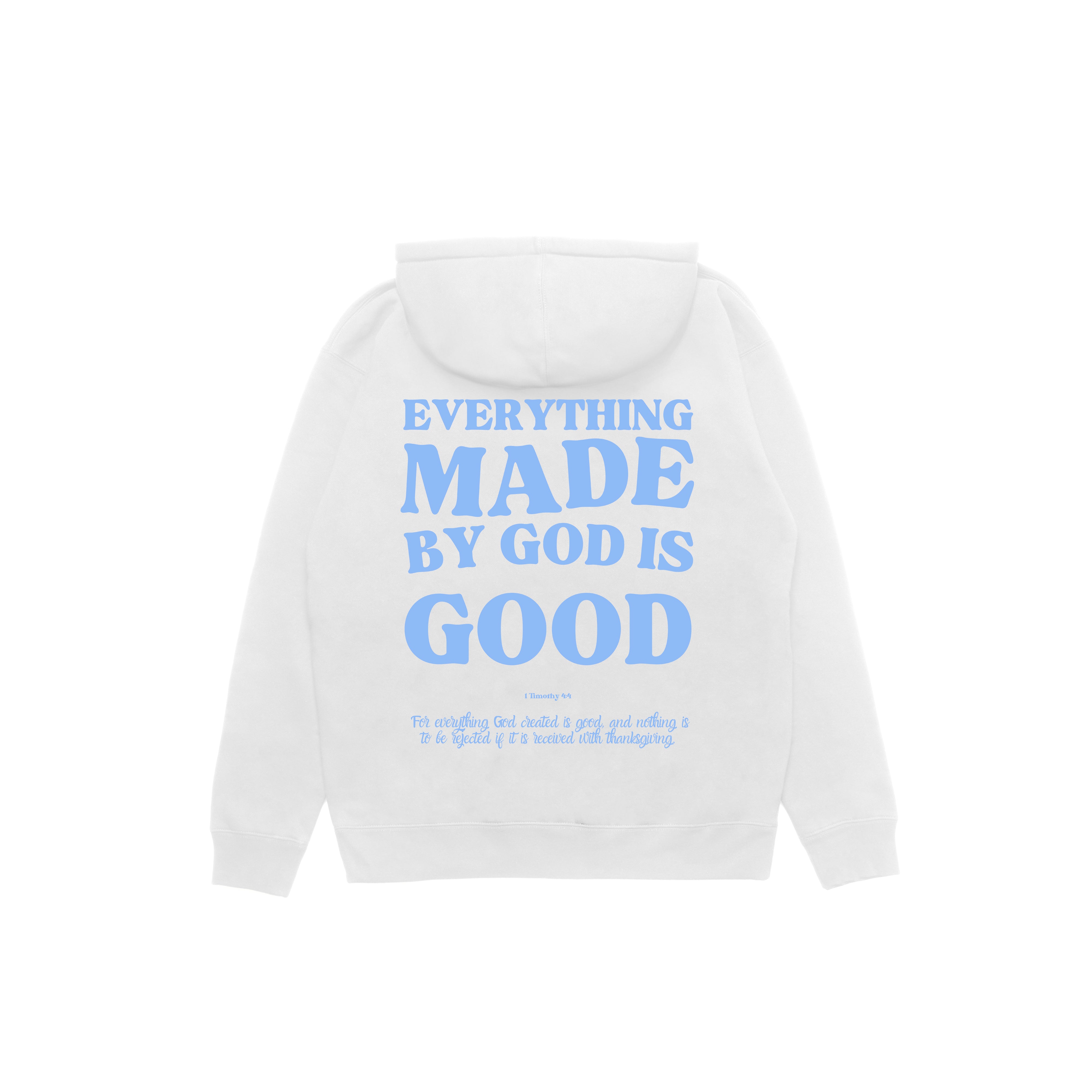 MADE BY GOD HEAVYWEIGHT UNISEX HOODIE - LIGHT BLUE