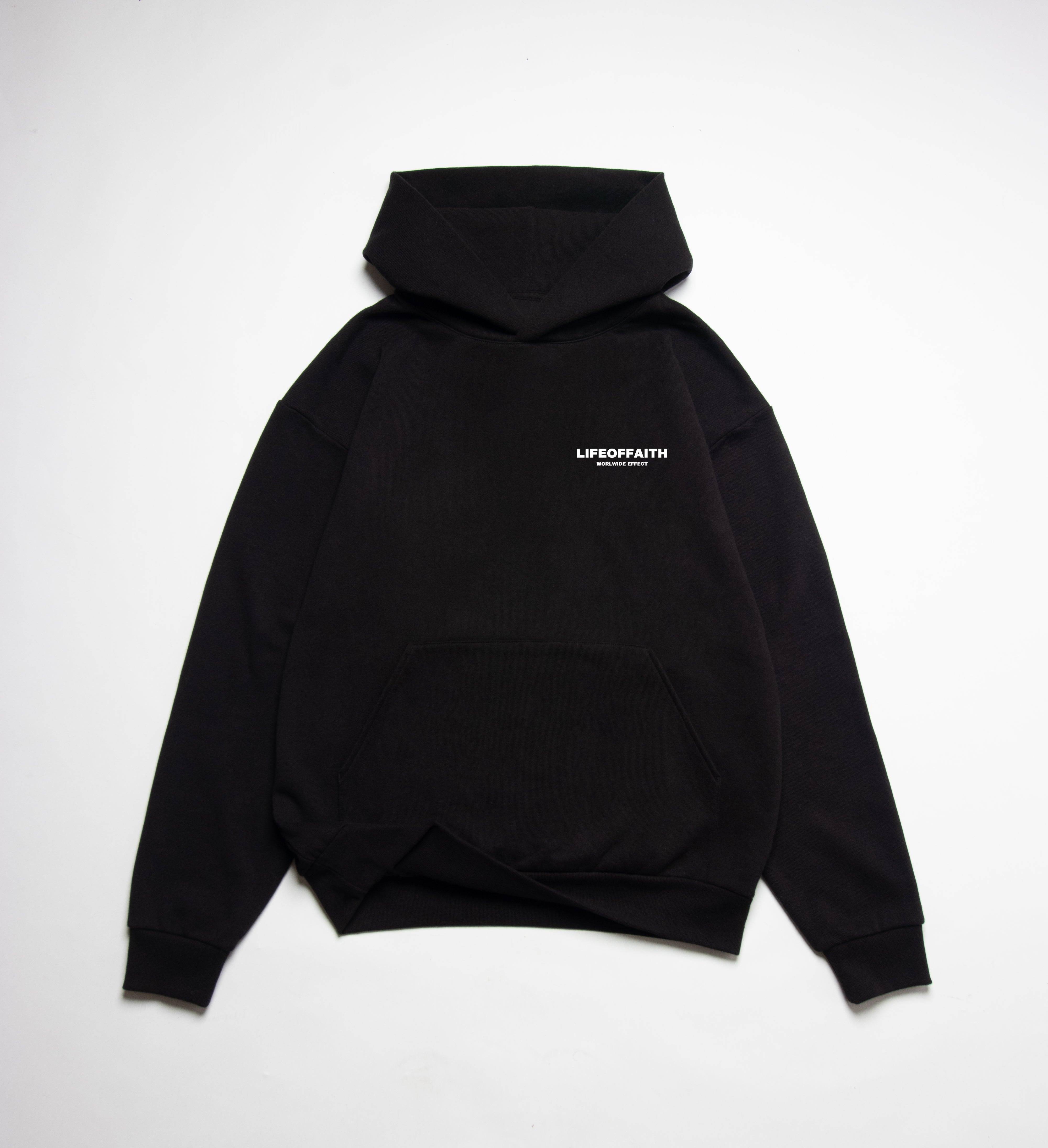 WORLDWIDE EFFECT OVERSIZE HOODIE - WHITE