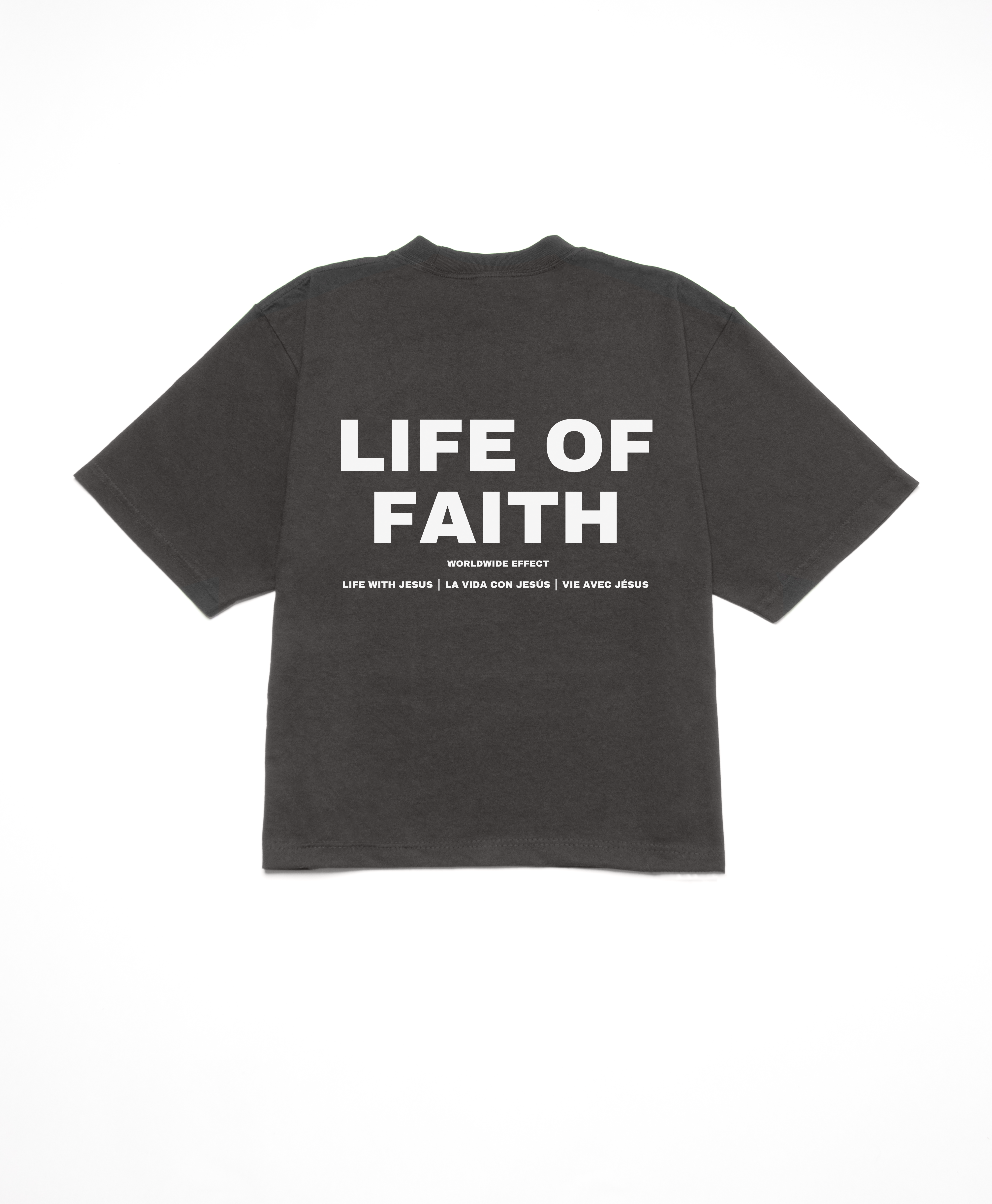 WORLDWIDE EFFECT BOXY TEE - WHITE