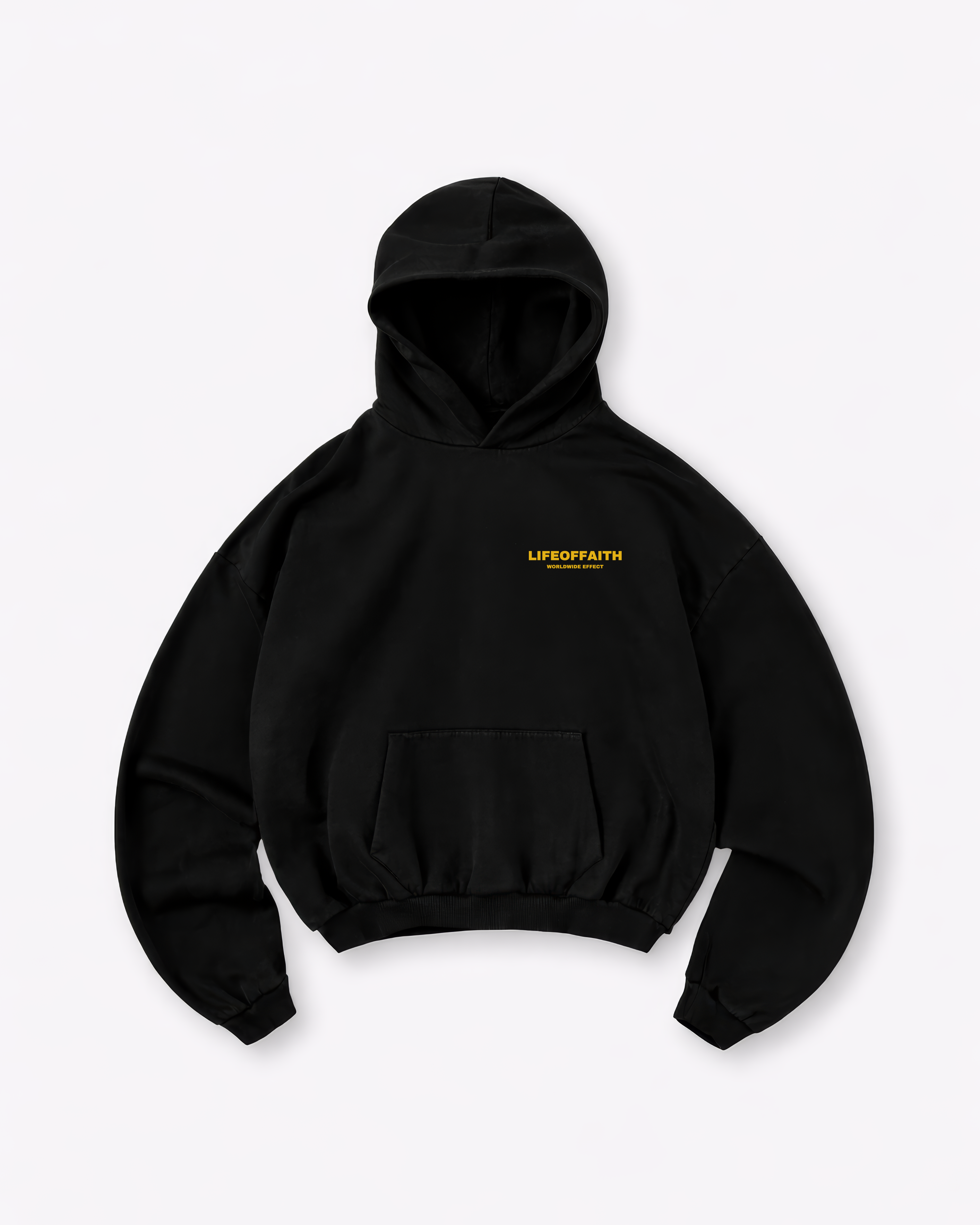 WORLDWIDE EFFECT OVERSIZE HOODIE - YELLOW