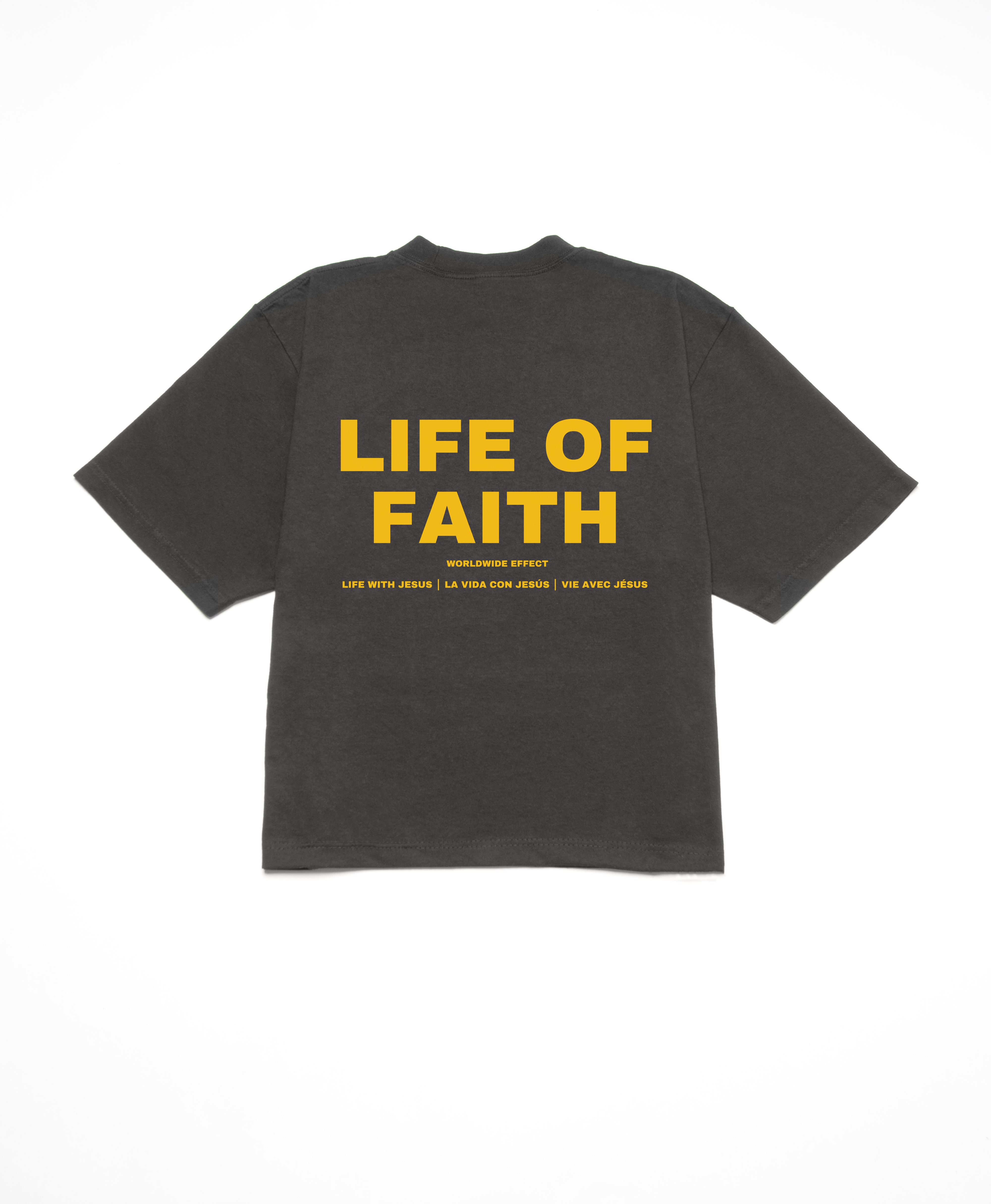 WORLDWIDE EFFECT BOXY TEE - YELLOW