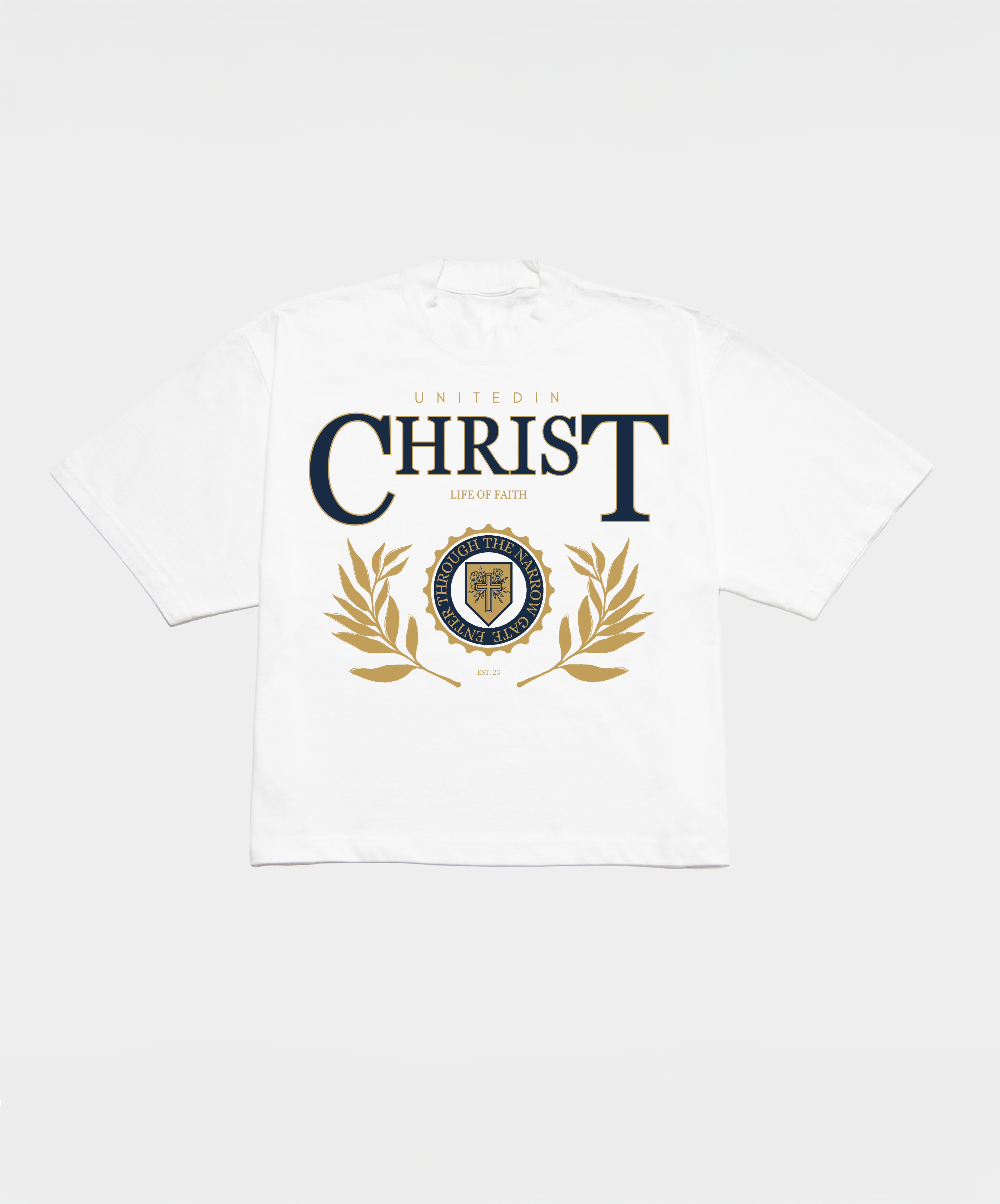 UNITED IN CHRIST BOXY TEE - NAVY