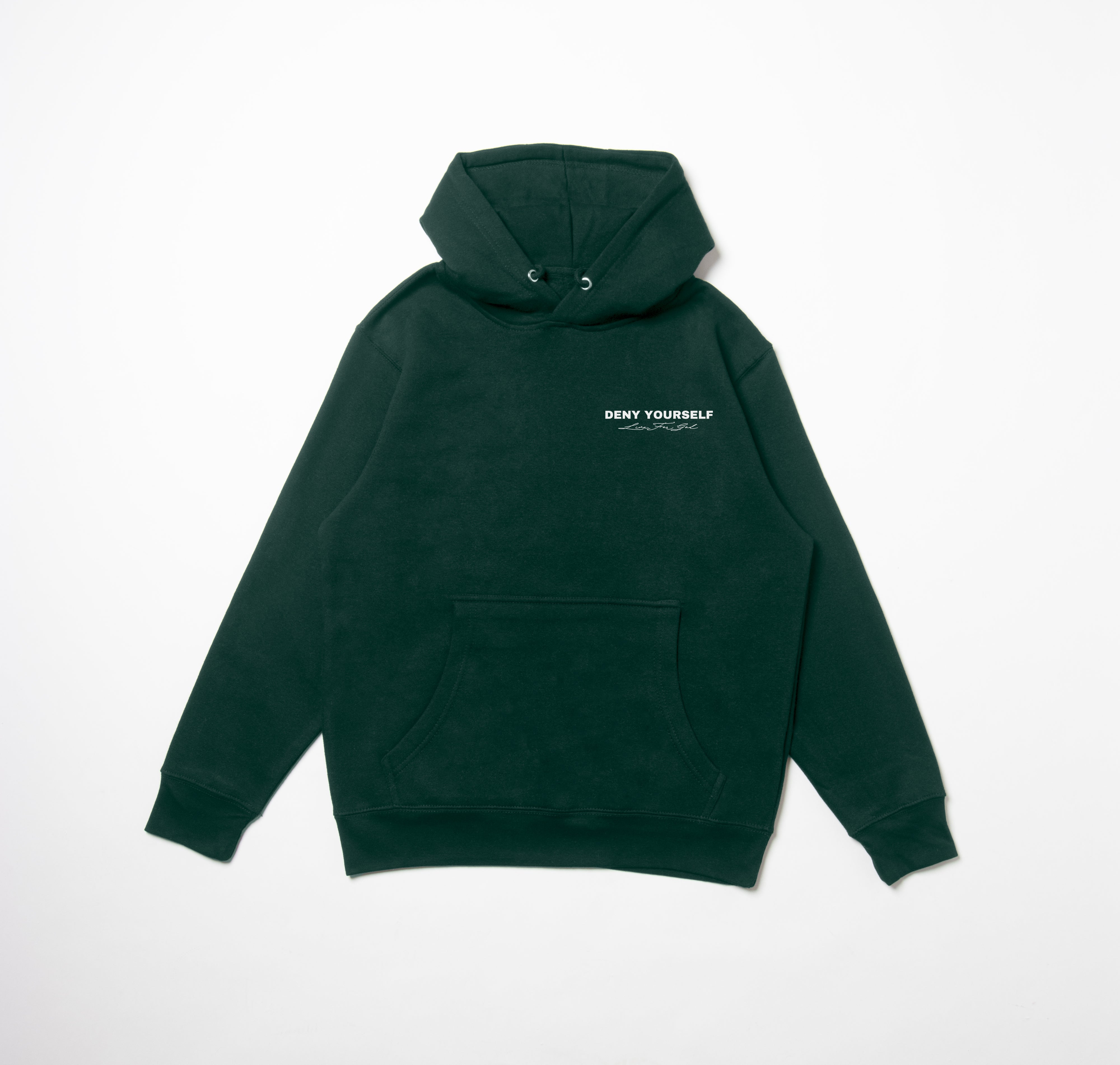 DENY YOURSELF STAPLE UNISEX HOODIE V2 - WHITE