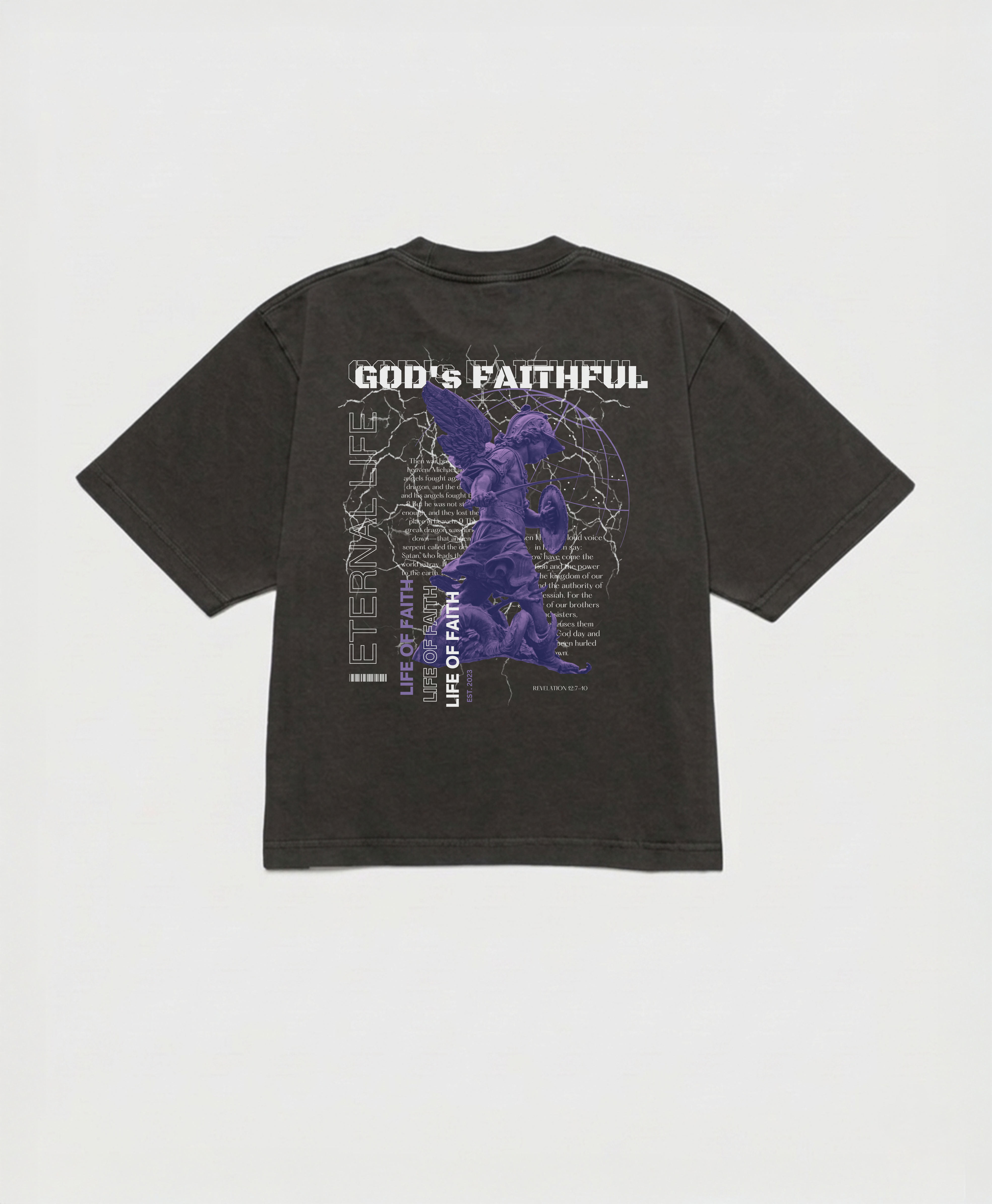 GOD'S FAITHFUL CROPPED BOXY TEE (GRAPE)