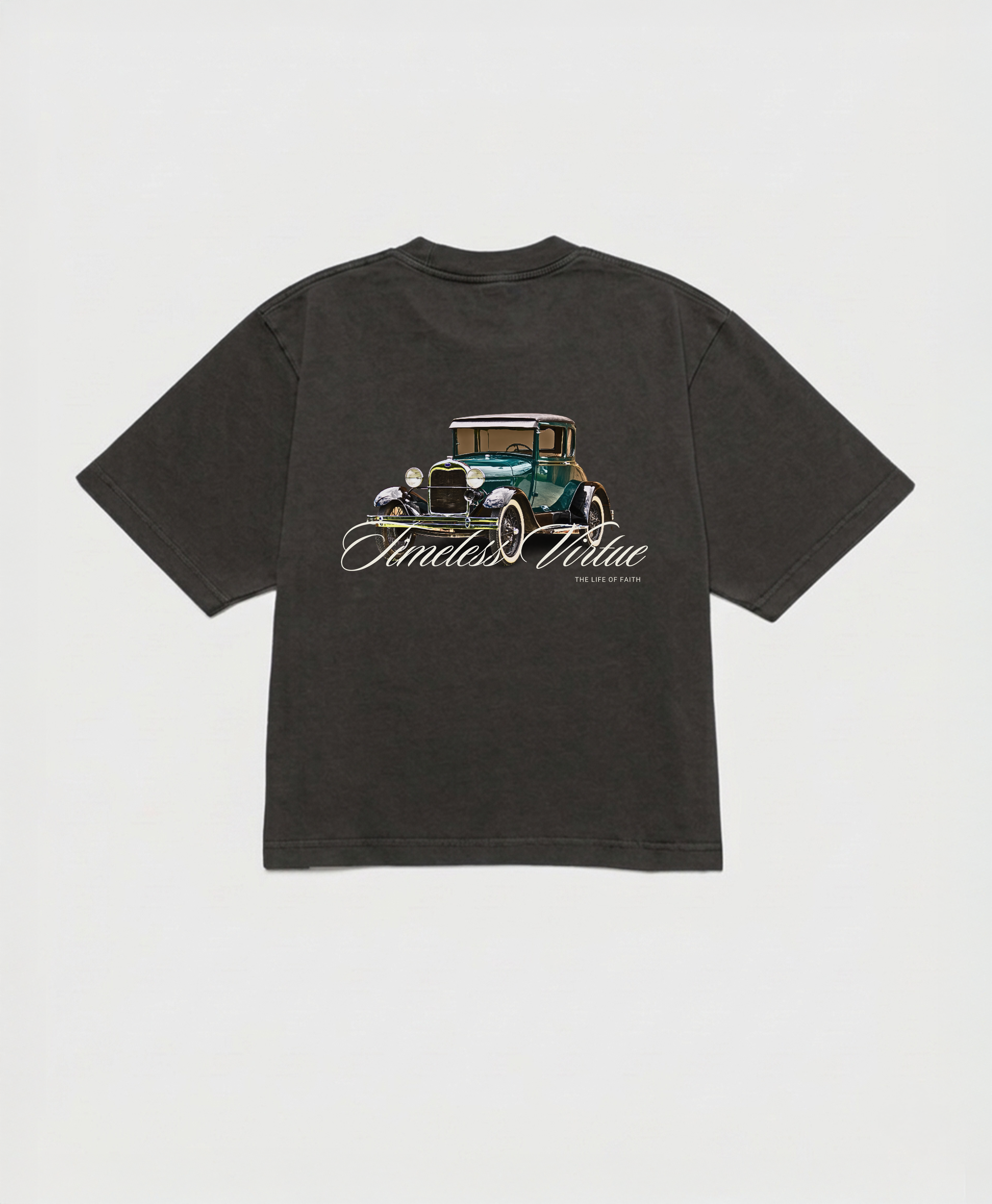 TIMELESS VIRTUE CROPPED BOXY TEE - GREEN