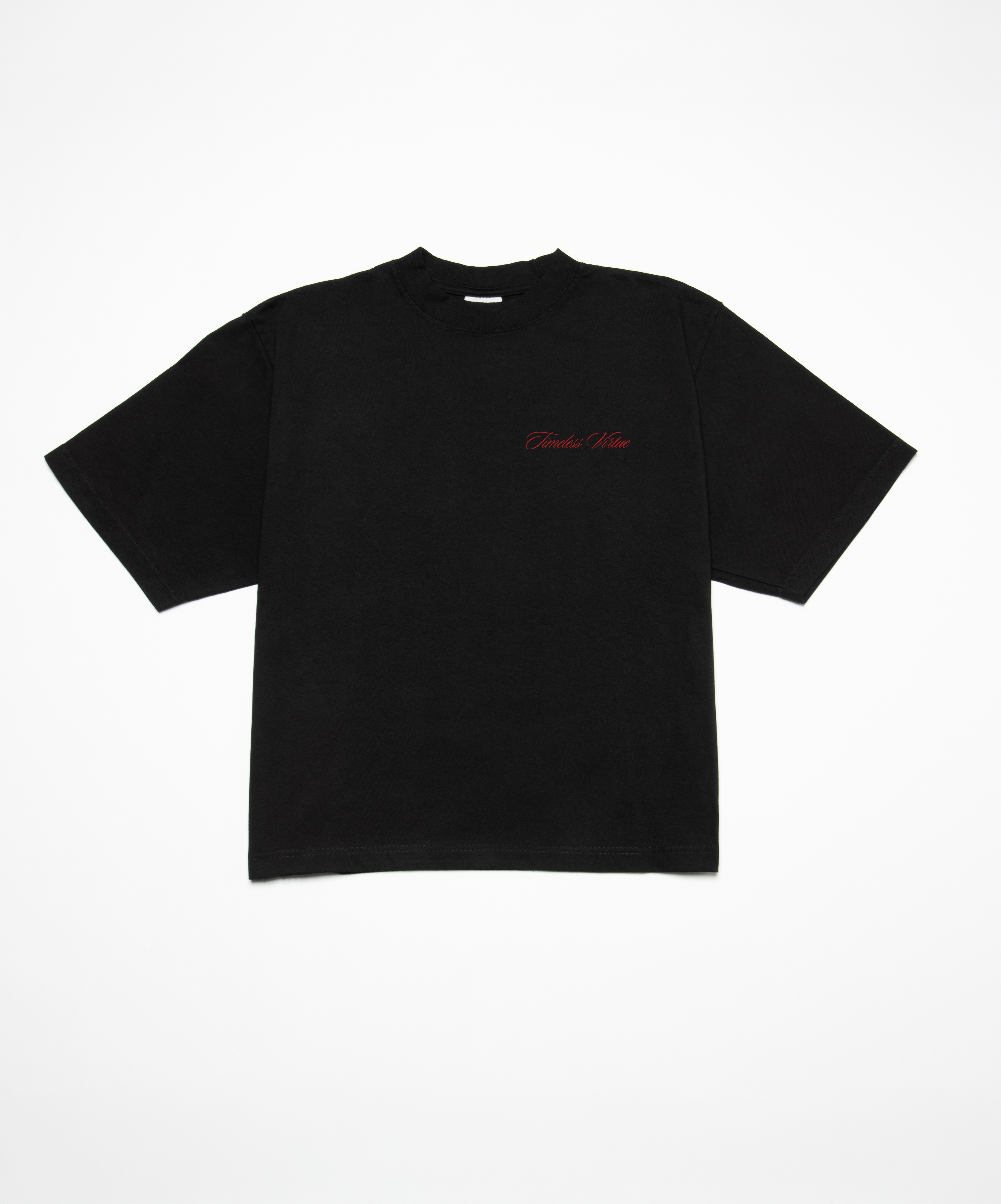TIMELESS VIRTUE CROPPED BOXY TEE - RED