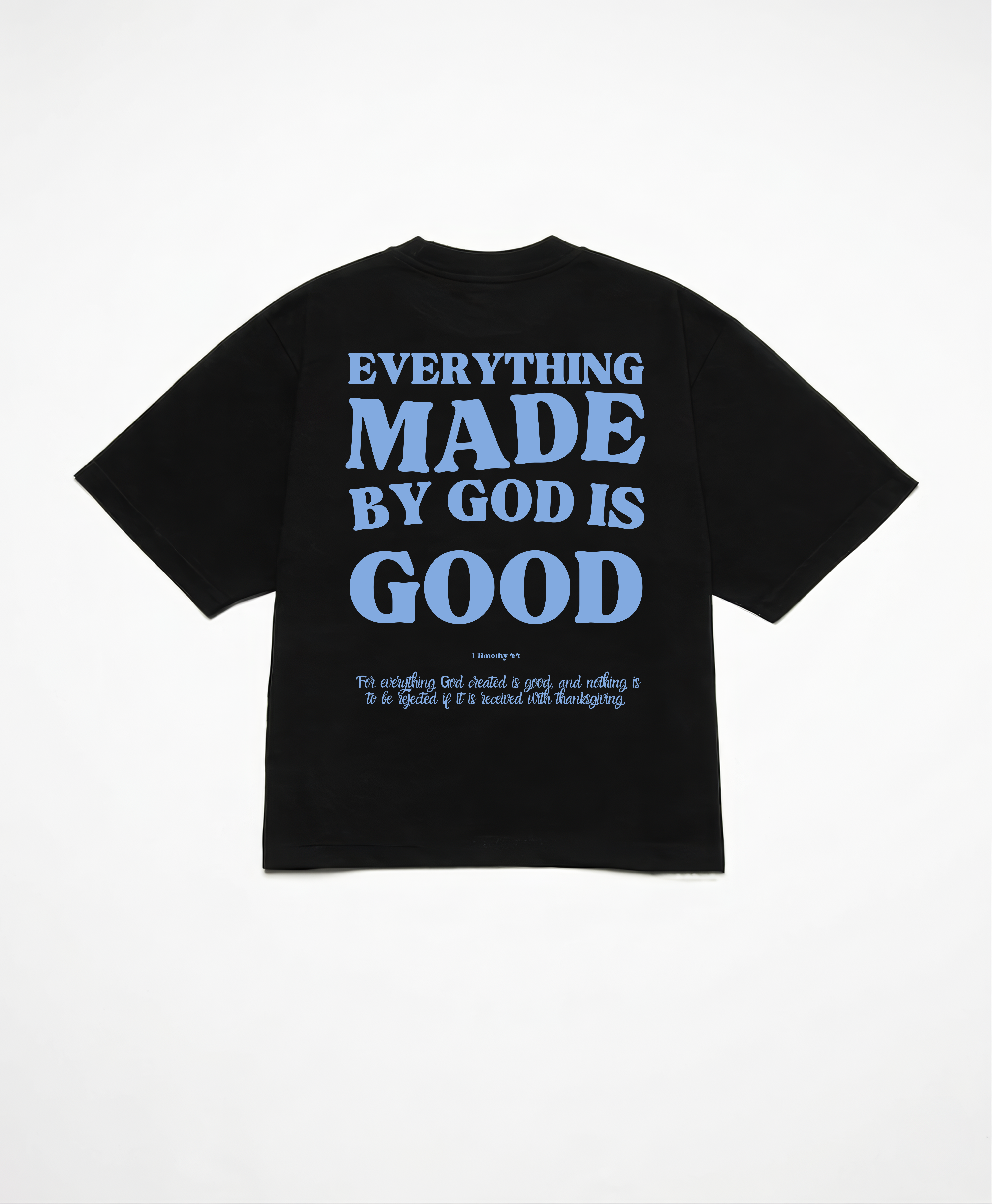 MADE BY GOD CROPPED BOXY TEE (UNIVERSITY BLUE)