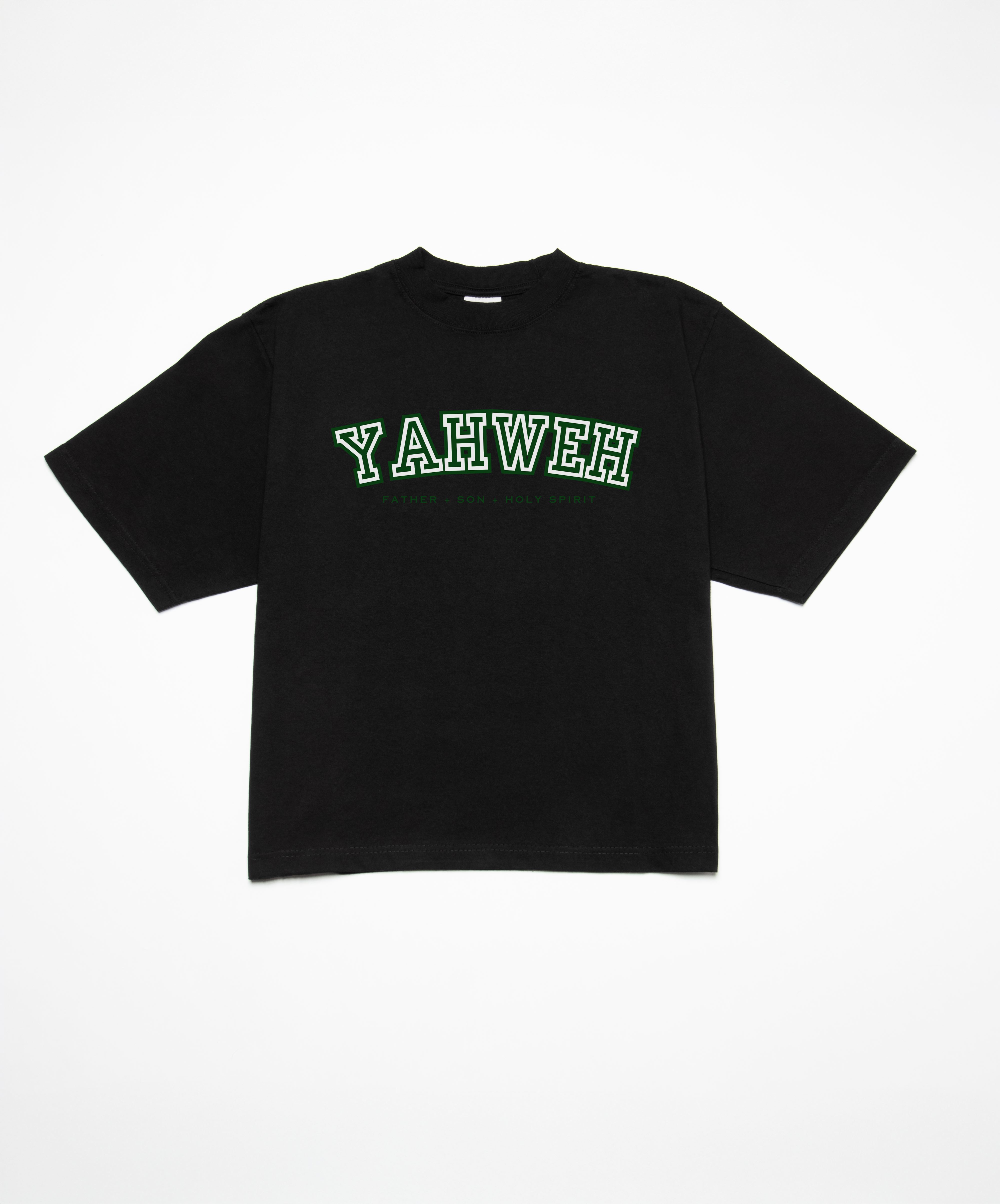 "YAHWEH" UNIVERSITY BOXY TEE (FOREST)