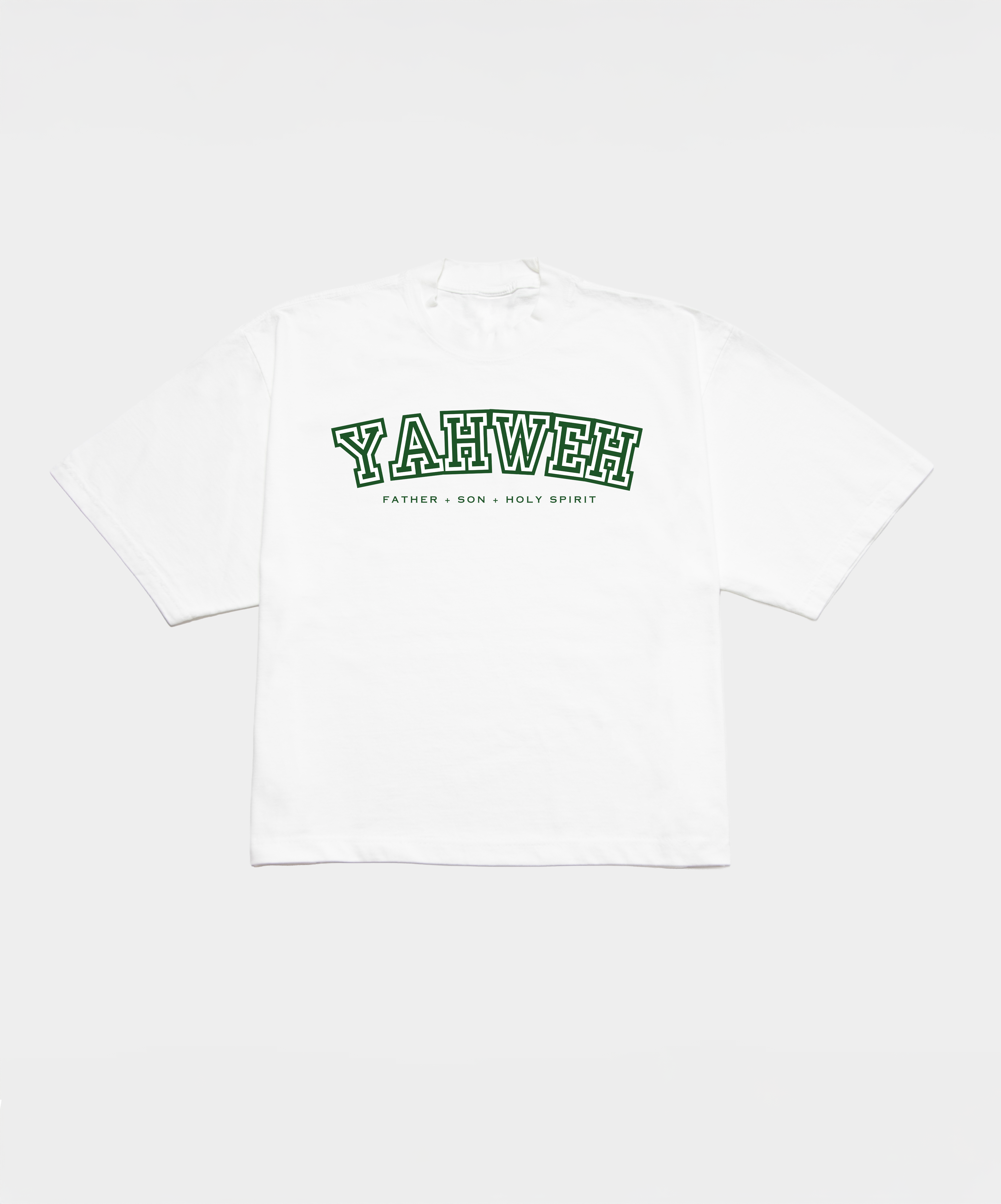 "YAHWEH" UNIVERSITY BOXY TEE (FOREST)