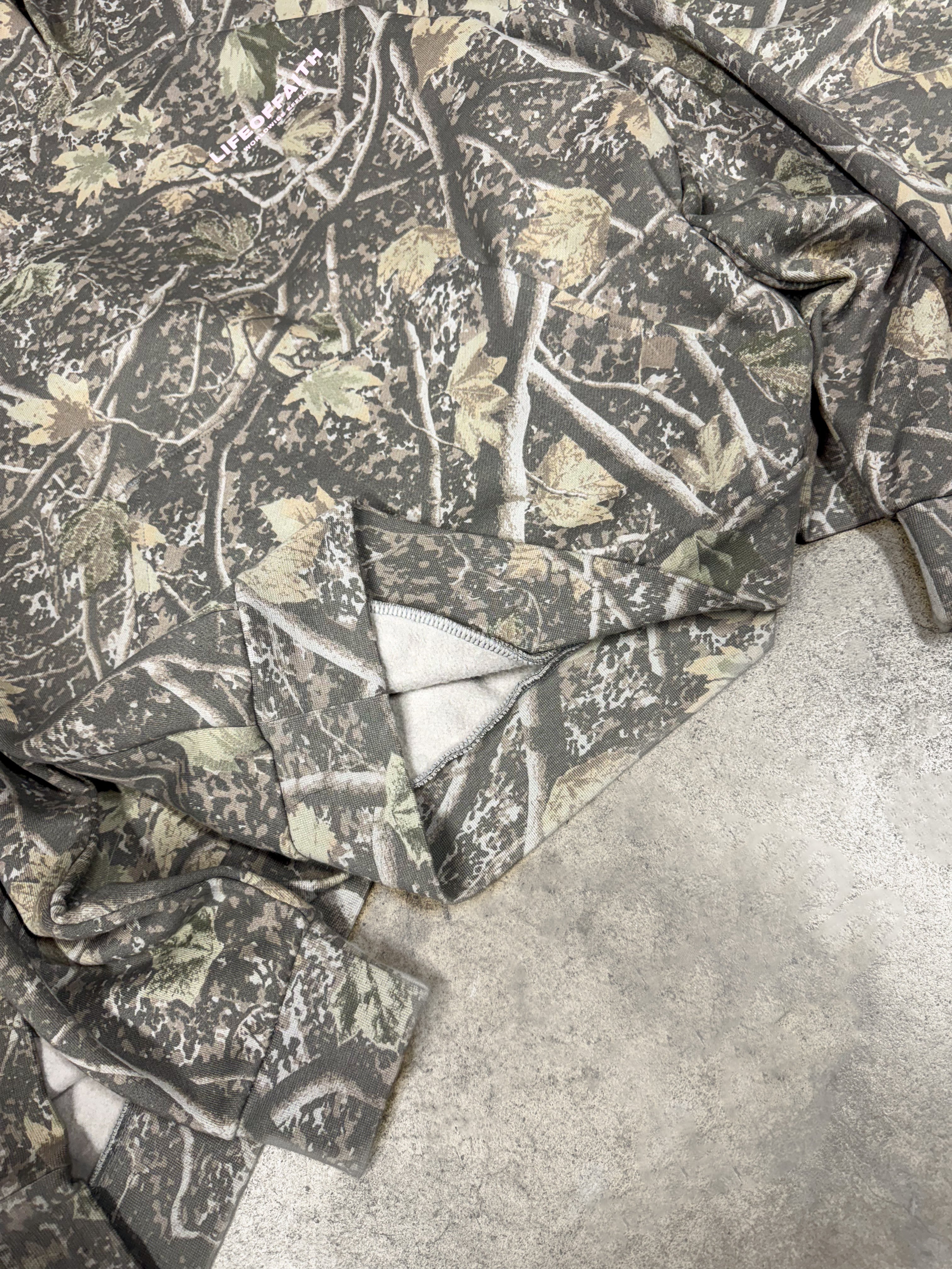 WORLDWIDE EFFECT OVERSIZE HOODIE CAMO - WHITE