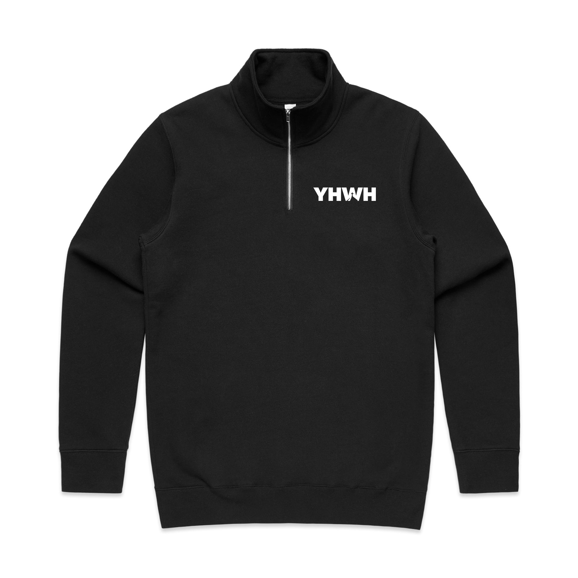 YHWH CROSS PREMIUM HALF ZIP - WHITE