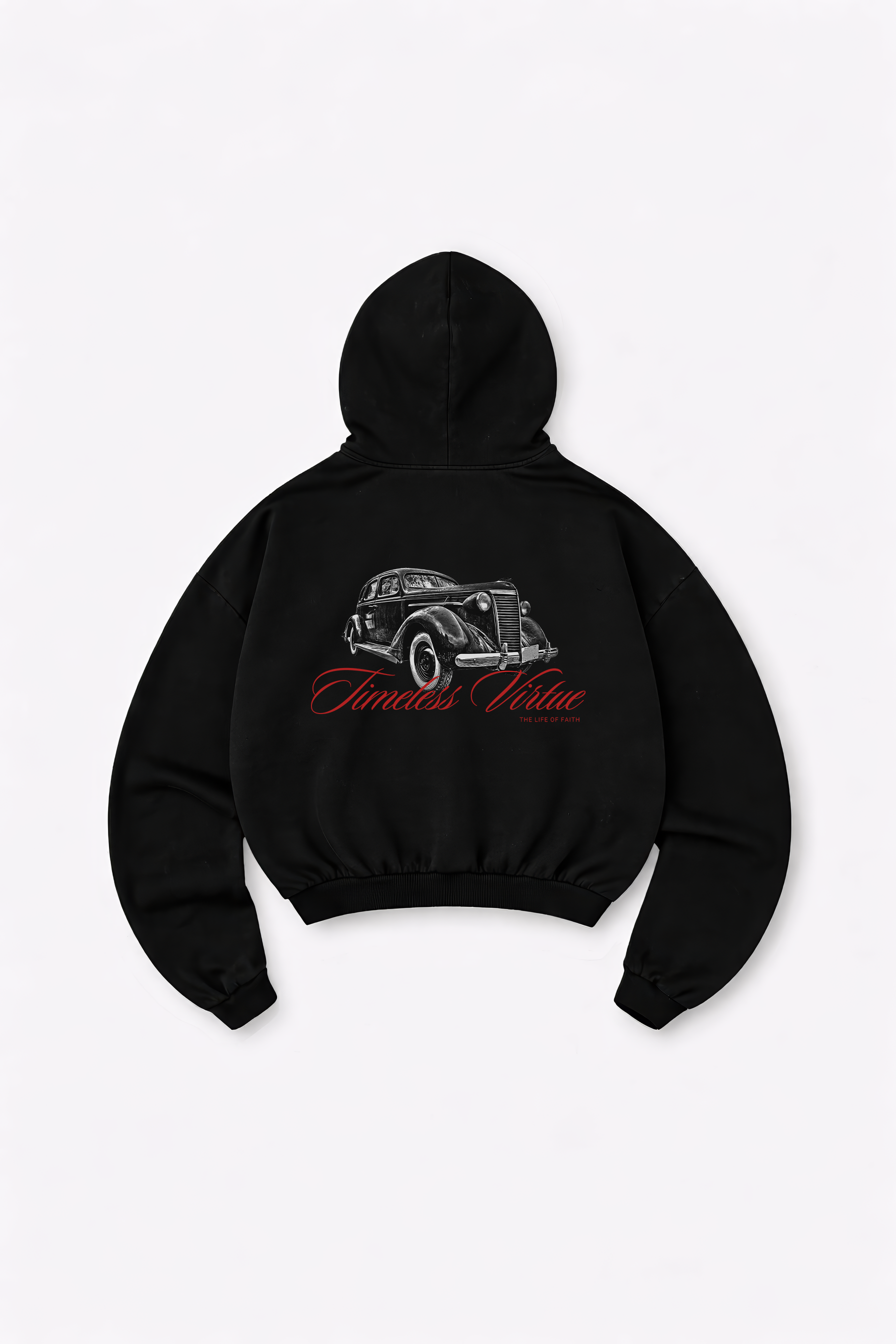 TIMELESS VIRTUE OVERSIZE HOODIE - RED