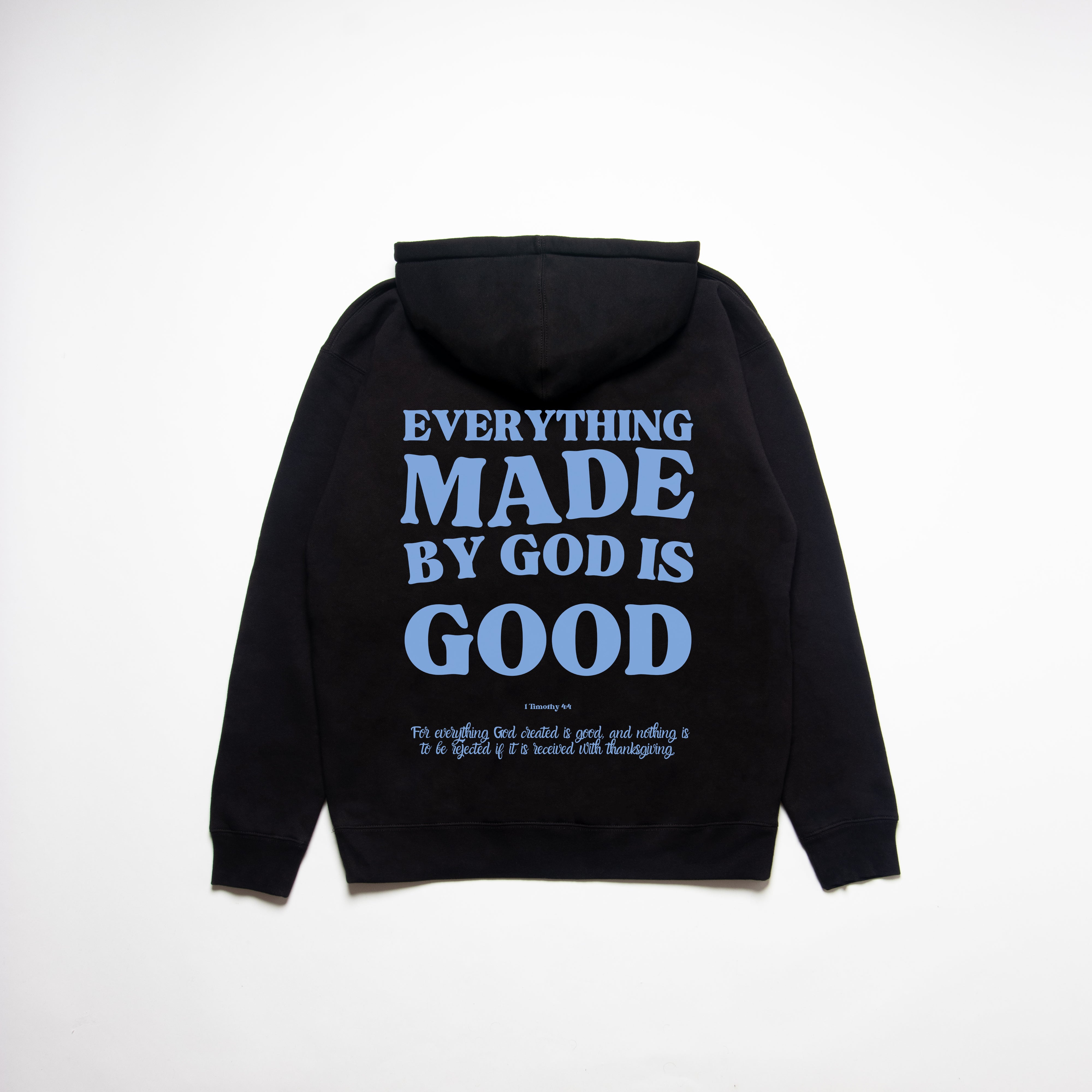 MADE BY GOD HEAVYWEIGHT UNISEX HOODIE - LIGHT BLUE