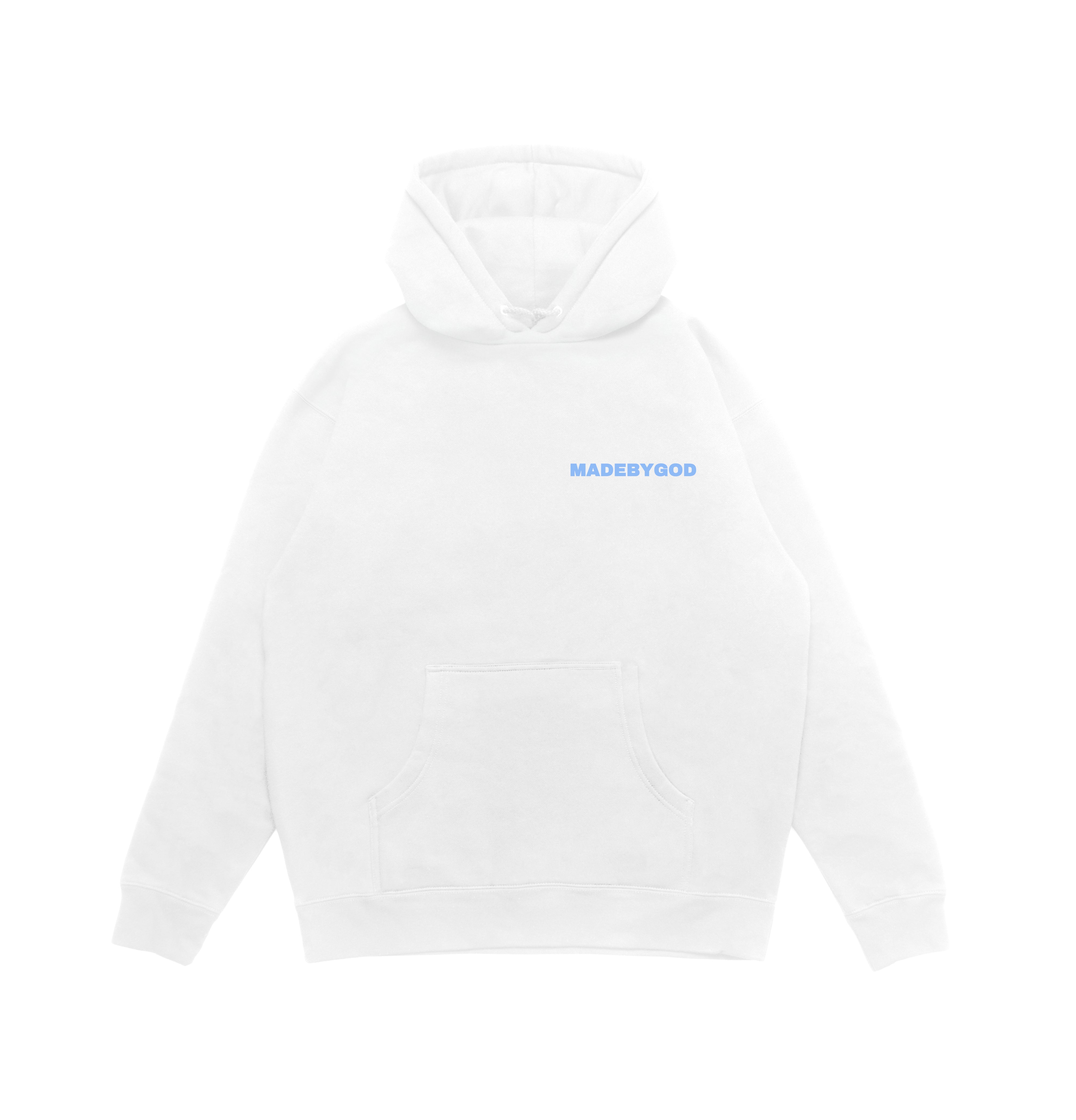 MADE BY GOD HEAVYWEIGHT UNISEX HOODIE - LIGHT BLUE