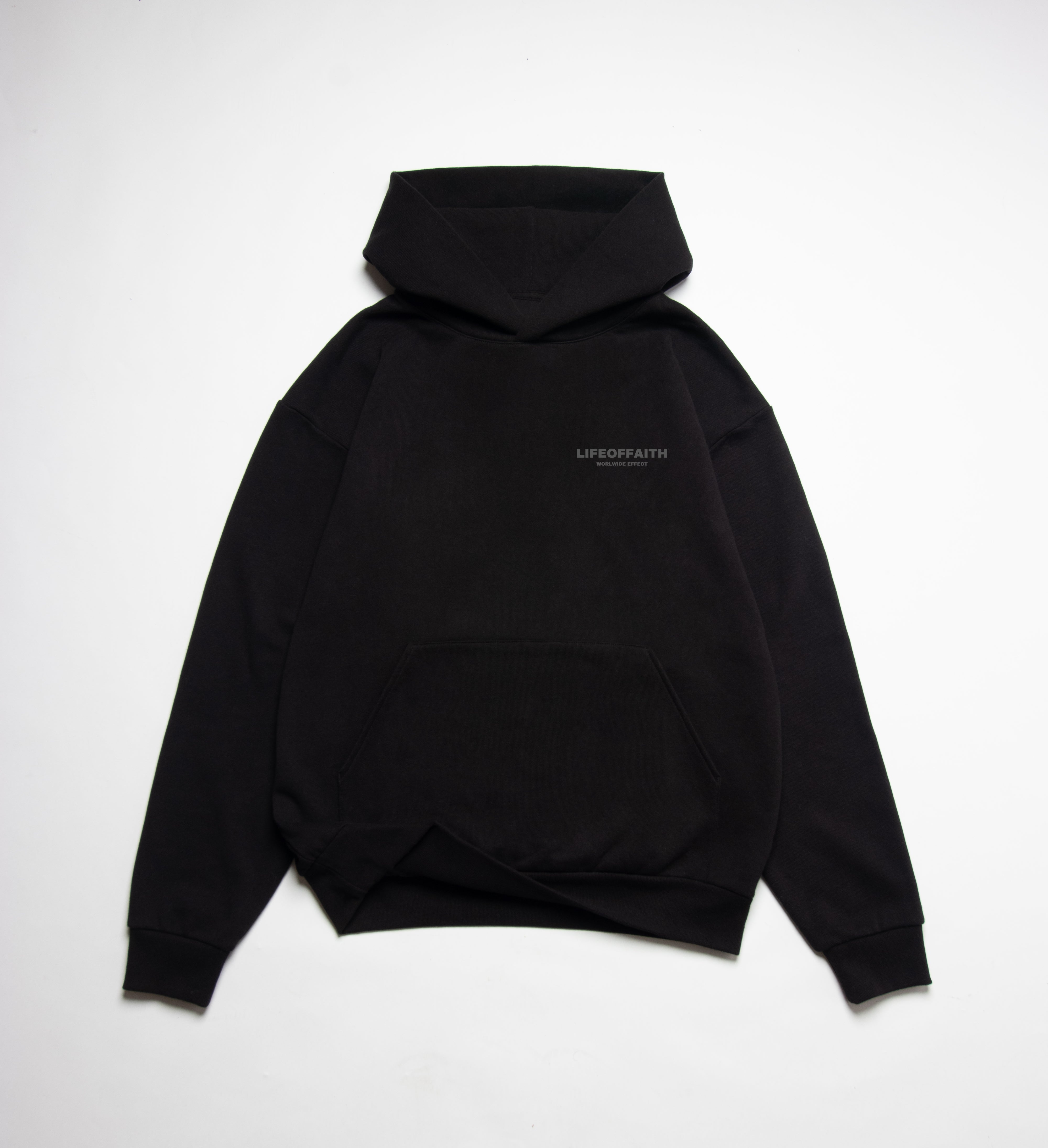 WORLDWIDE EFFECT OVERSIZE HOODIE (420GSM) - CHARCOAL