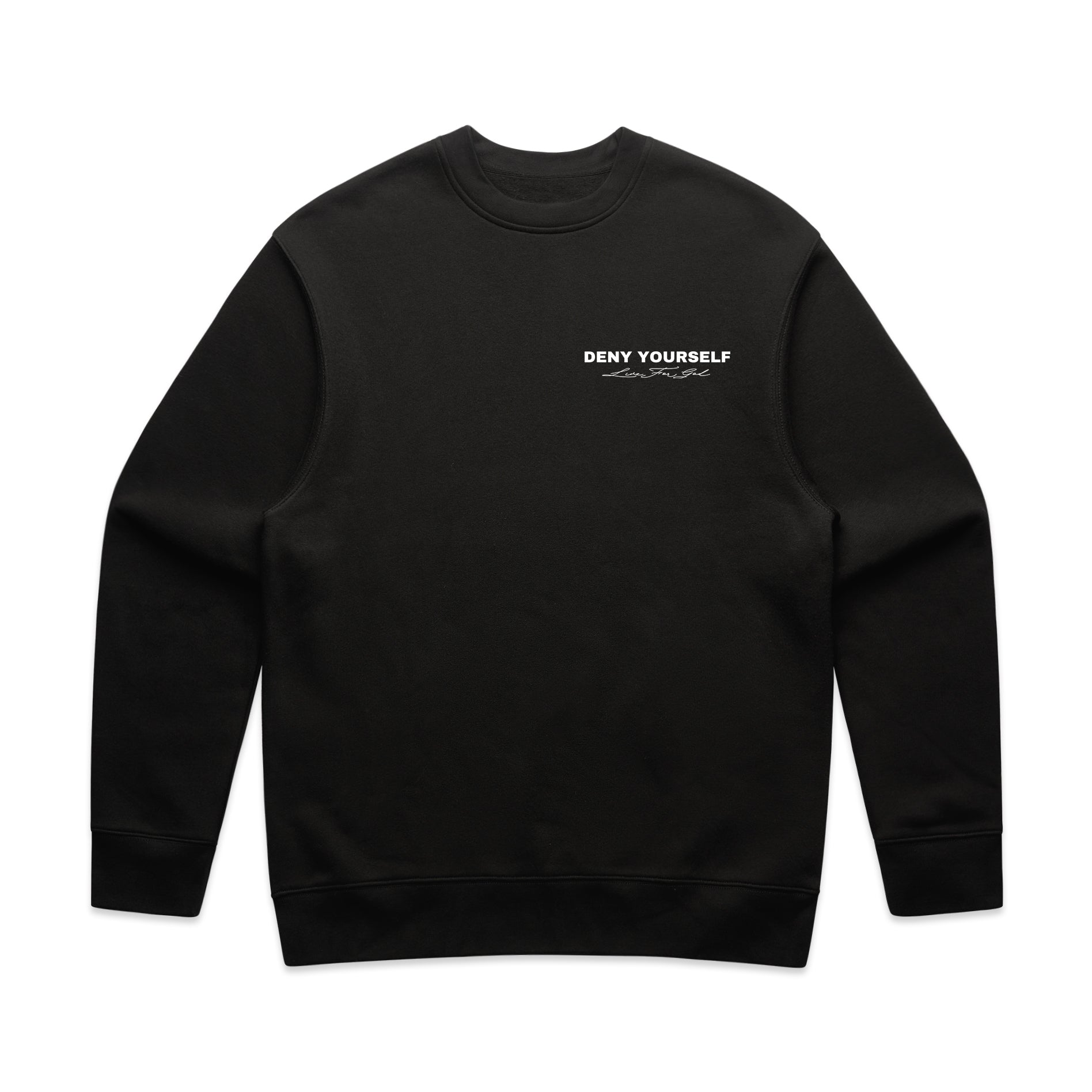 DENY YOURSELF RELAXED CREWNECK - WHITE