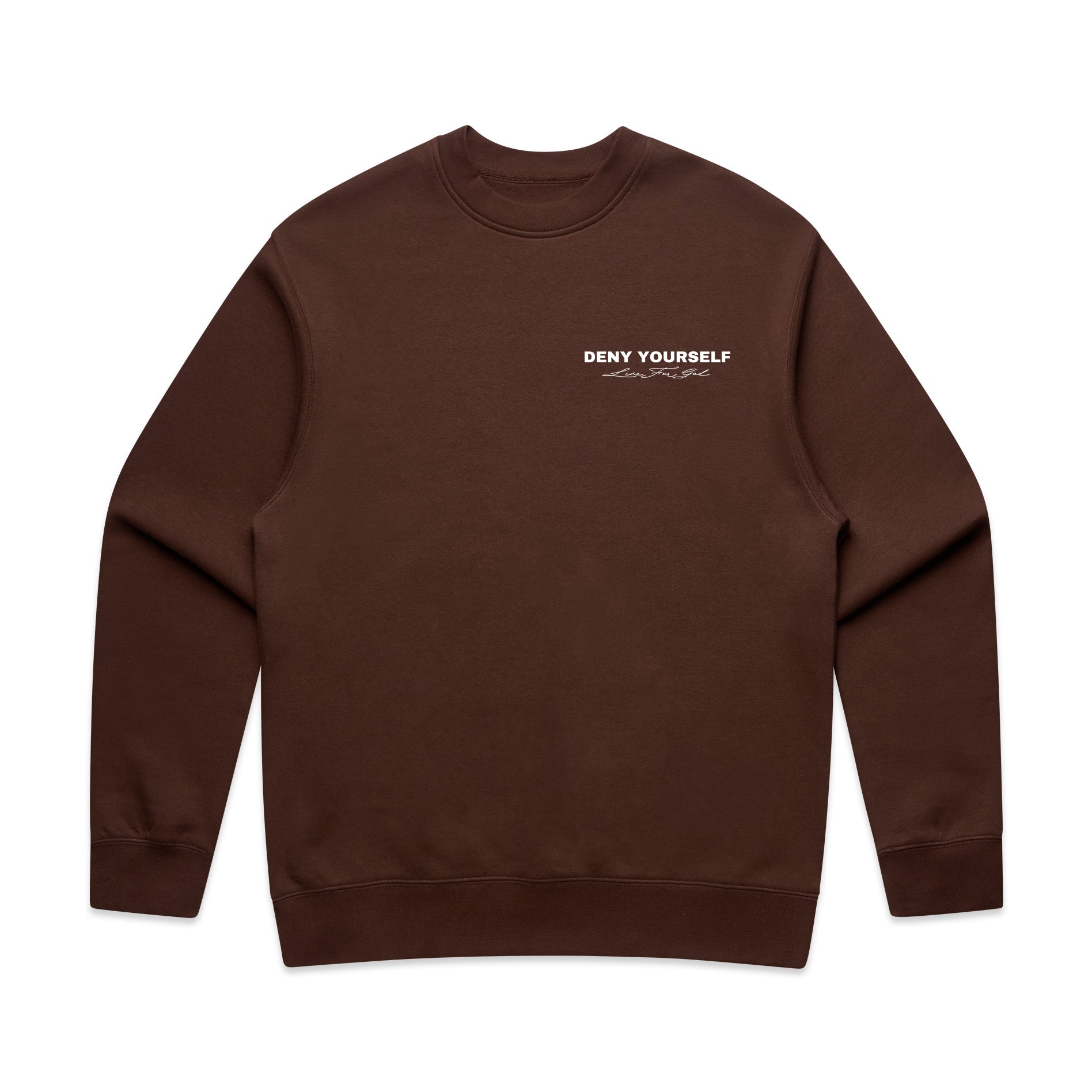 DENY YOURSELF RELAXED CREWNECK - WHITE