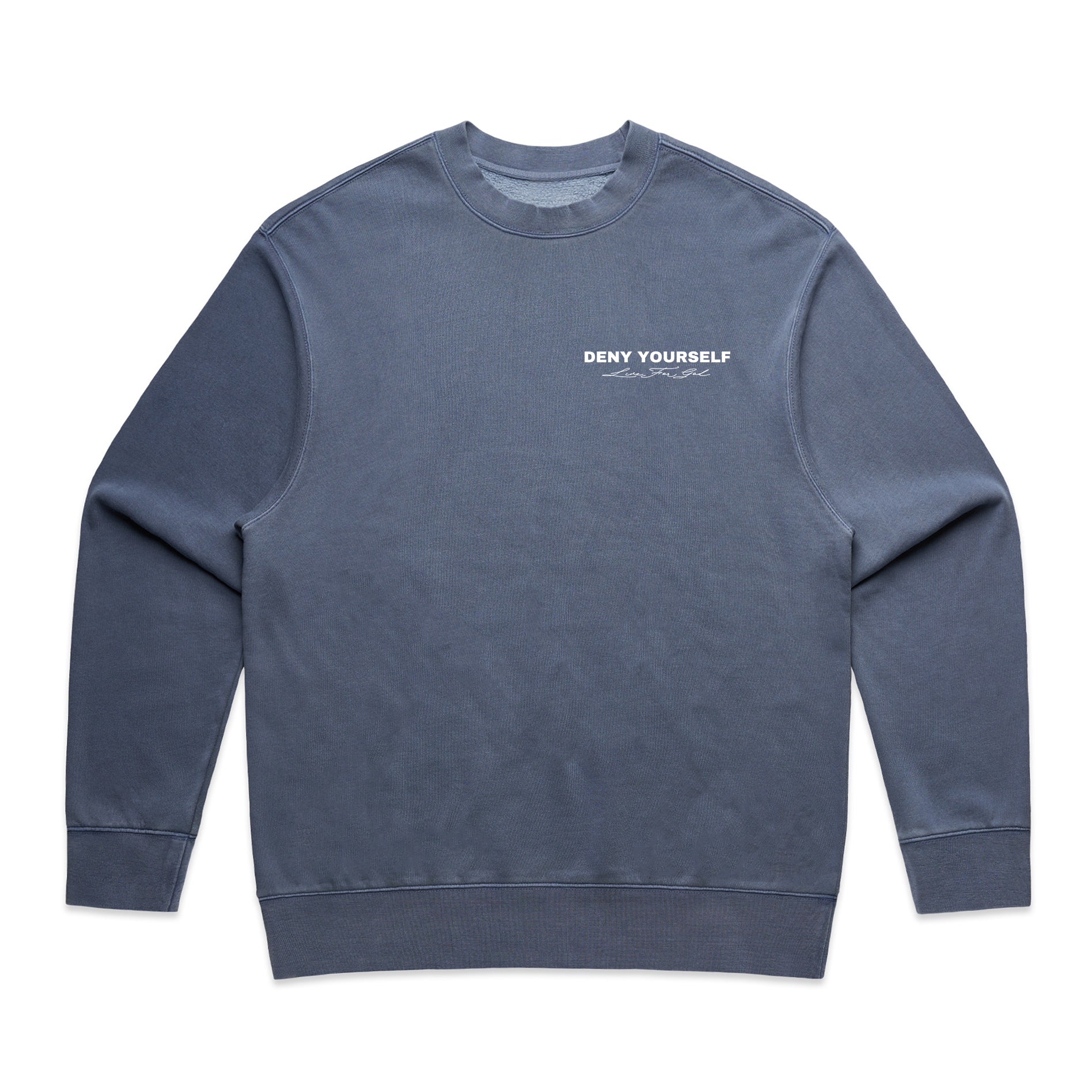 DENY YOURSELF RELAXED CREWNECK - WHITE