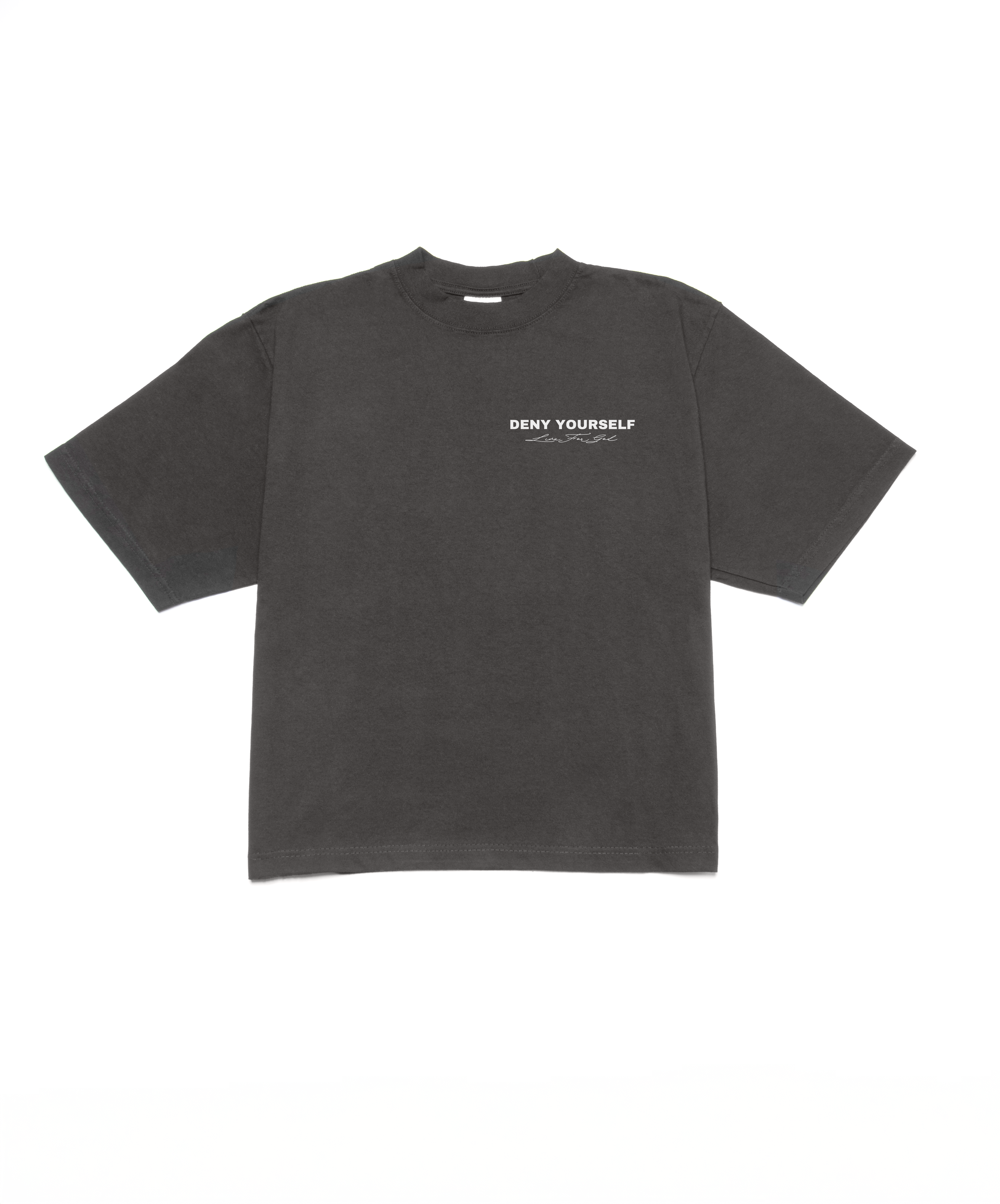 DENY YOURSELF BOXY TEE - WHITE