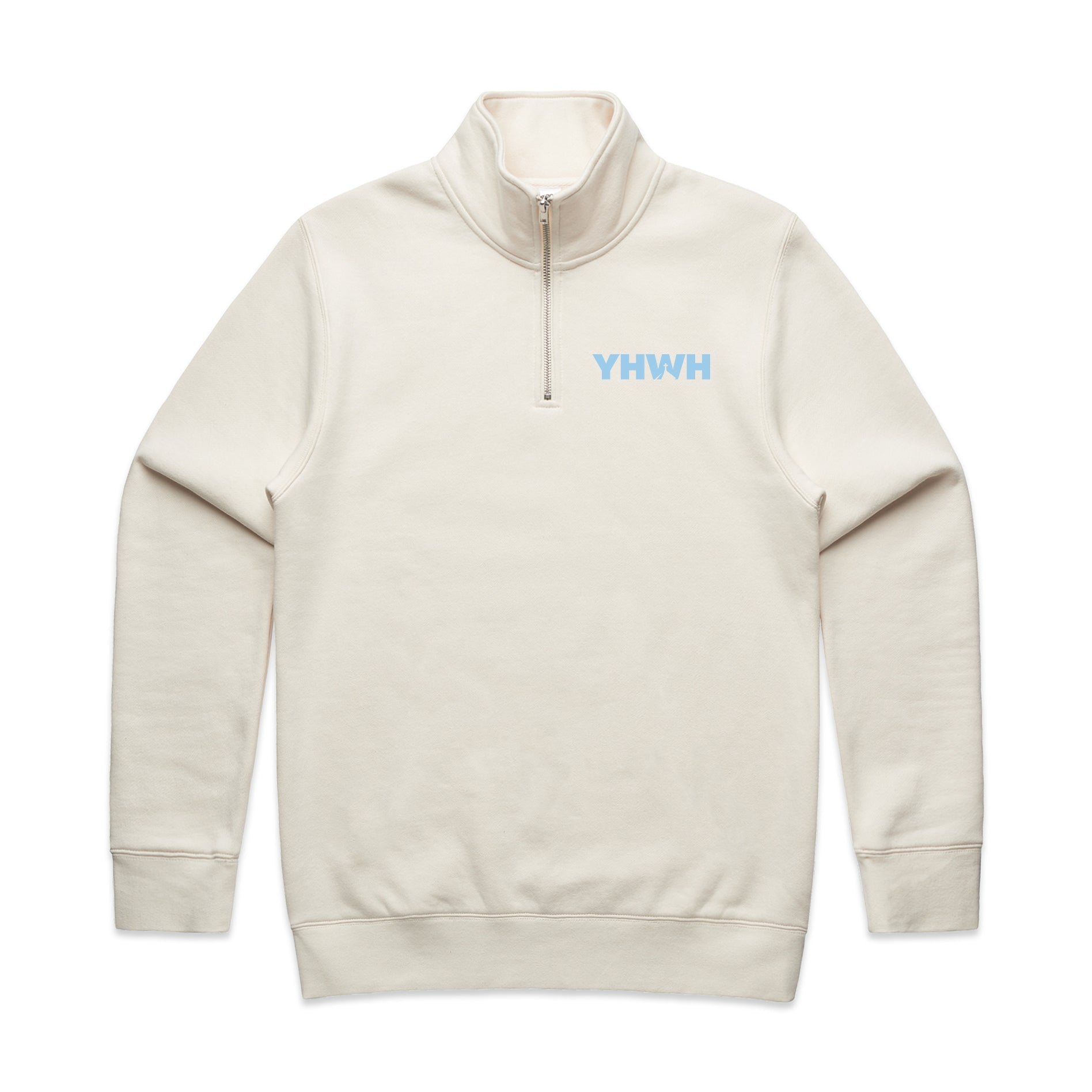 YHWH CROSS PREMIUM HALF ZIP - LIGHT BLUE